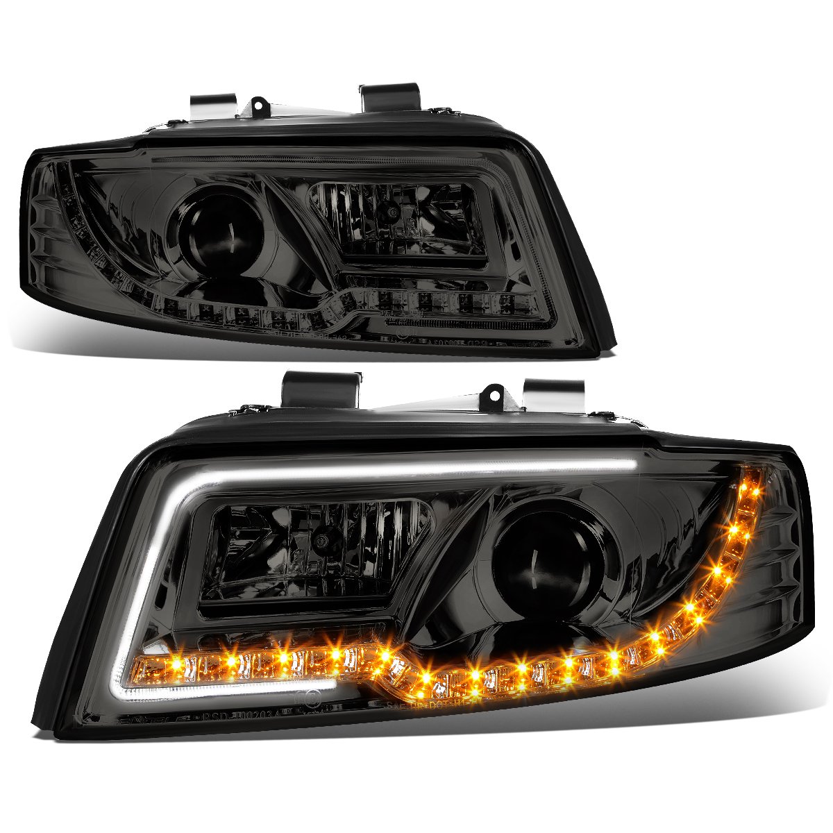 DNA Motoring HL-HPL-DRL-A402-SM Passenger Side Headlight Assembly - Compatible with Select Car Models | Perfect for Night Driving & Vehicle Upgrades