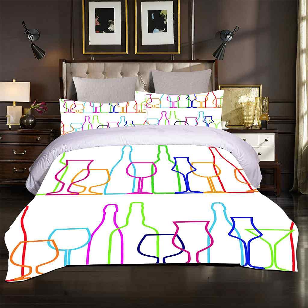 Modern Abstract Cups Duvet Cover Set Queen 90