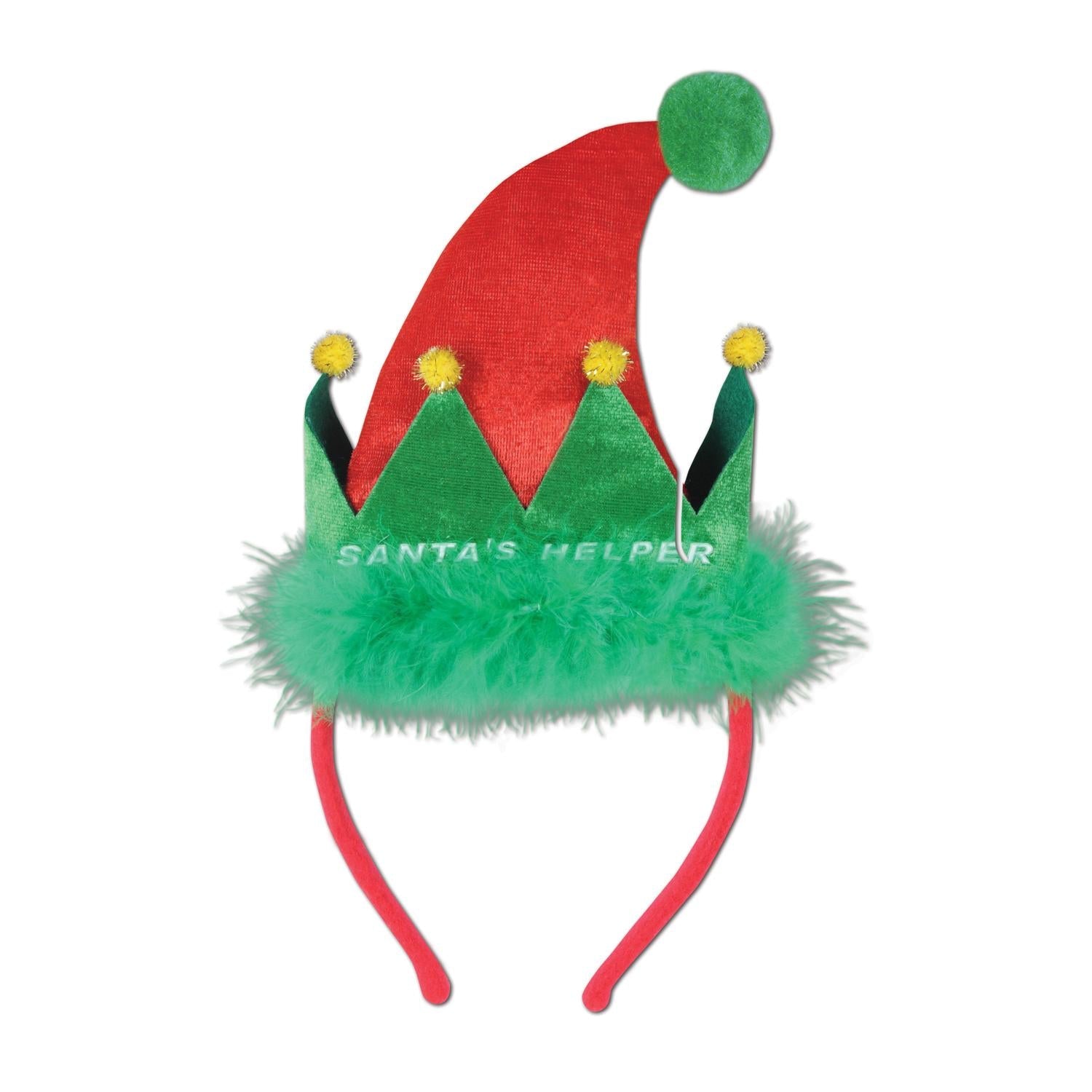 12 Pack Beistle Christmas Santa's Helper Headbands - Festive Holiday Party Accessories for Christmas Celebrations, Office Parties & Family Gatherings