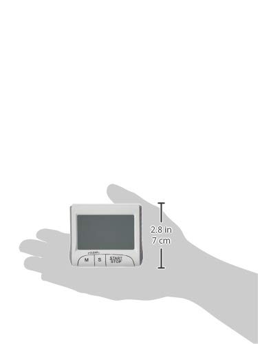 TFA 38.2021 Digital Timer with Stopwatch - White | Countdown & Alarm Function for Kitchen, Gym, Classroom, and Office Use