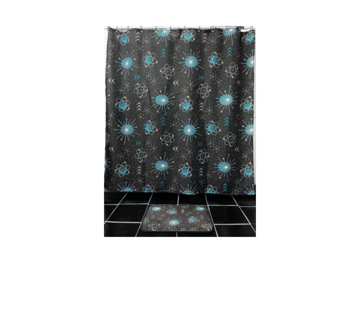 Sourpuss Bath Mat - Soft Non-Slip Bathroom Rug, Absorbent Microfiber with Atomica Design for Bathroom, Shower & Vanity Area - Perfect for Modern Home Decor