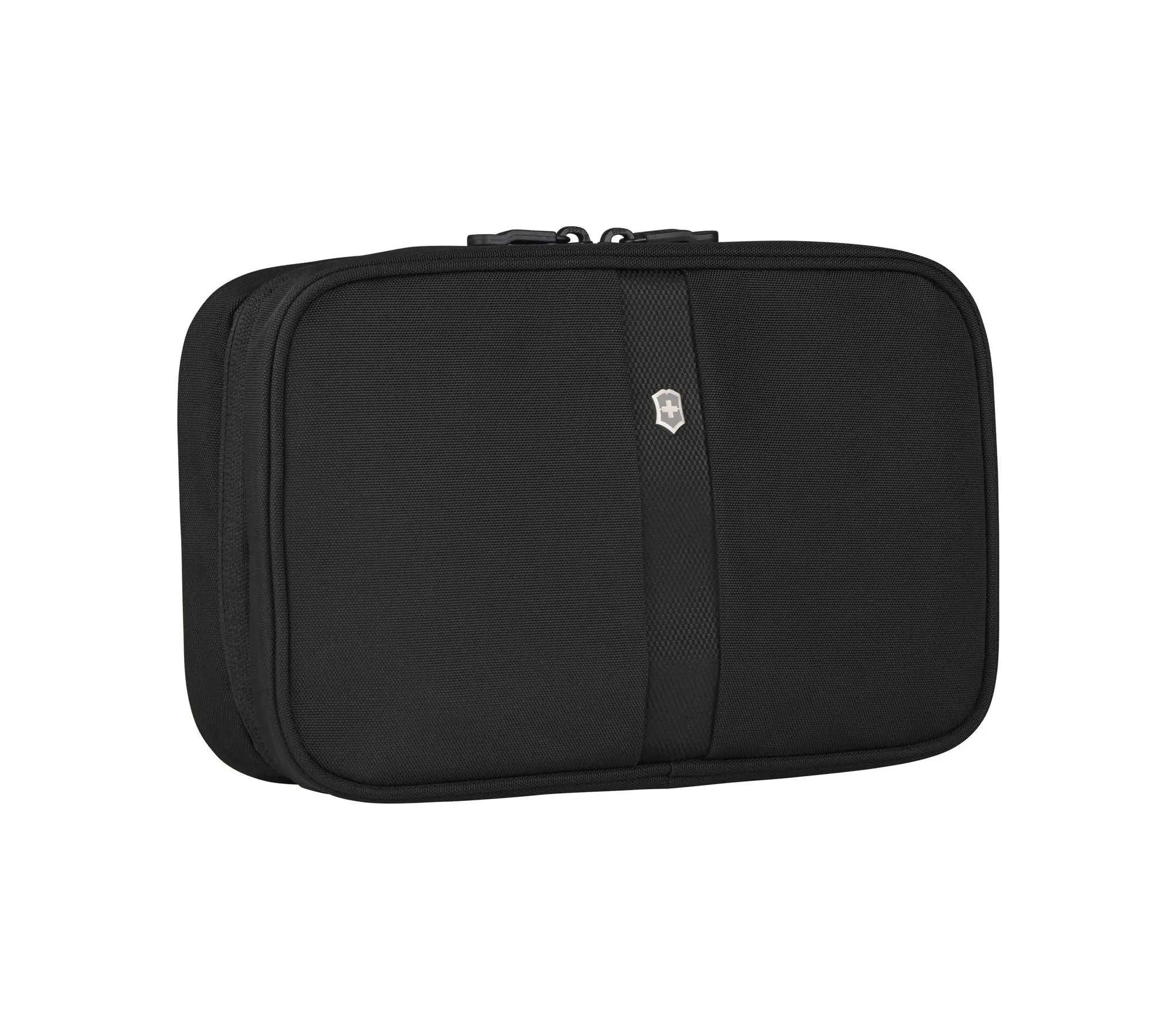 Black Zip Around Travel Kit - Compact & Organized Toiletry Bag for Travel, Gym, or Daily Use - Perfect for Cosmetics, Toiletries & Essentials