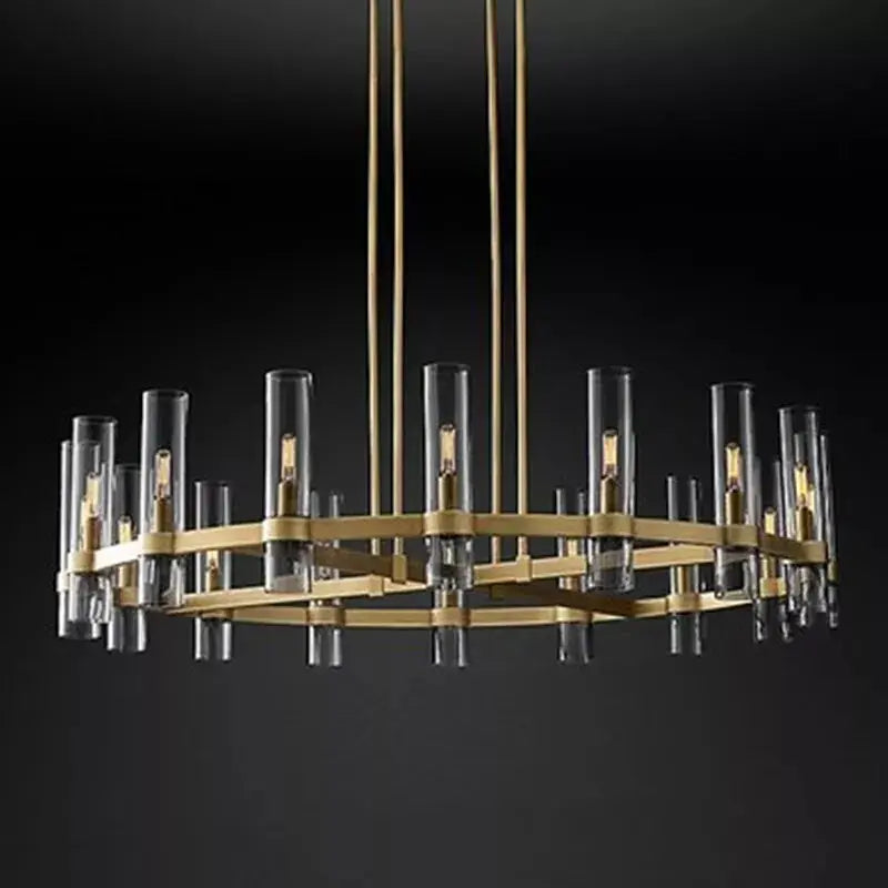 Modern Metal Chandelier in Gold, Black & Chrome - Elegant Ceiling Light Fixture for Dining Room, Living Room & Bedroom Decor