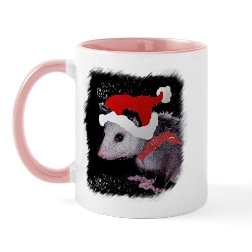 White/Pink Inside - Possum Santa Mug