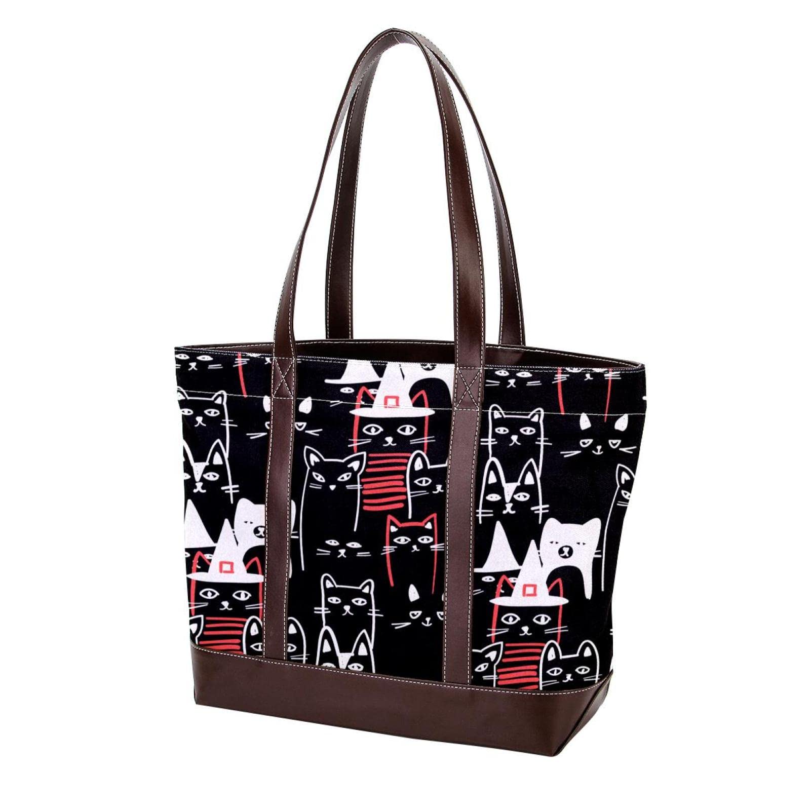 Giraffe Unicorn Tote Bag for Women - Large Leather Canvas Shoulder Bag, Top Handle Satchel Purse | Perfect for Work, Travel & Everyday Use