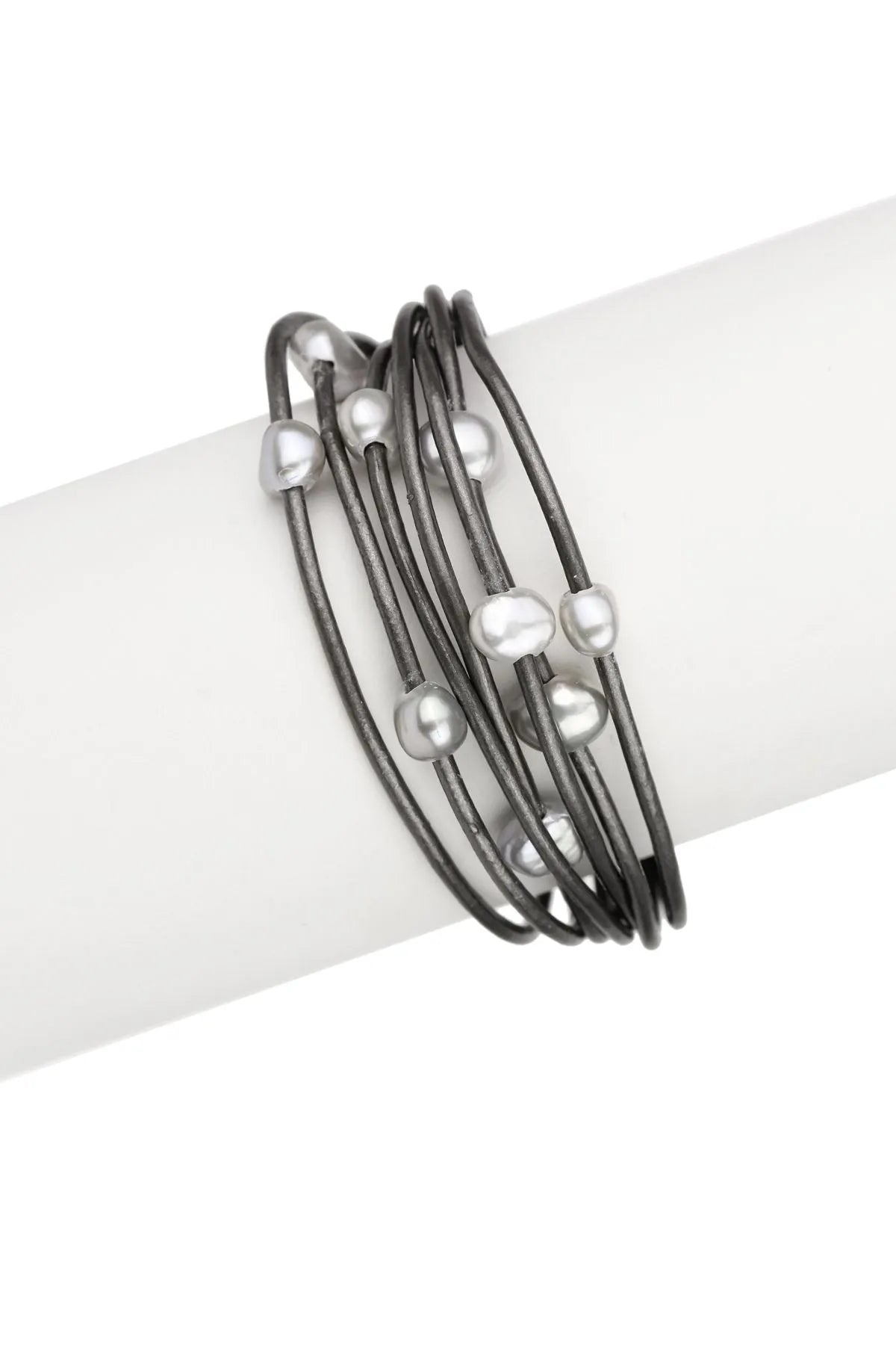 Elegant Multi Strand Leather Pearl Bracelet for Women - Perfect for Weddings, Parties & Special Occasions