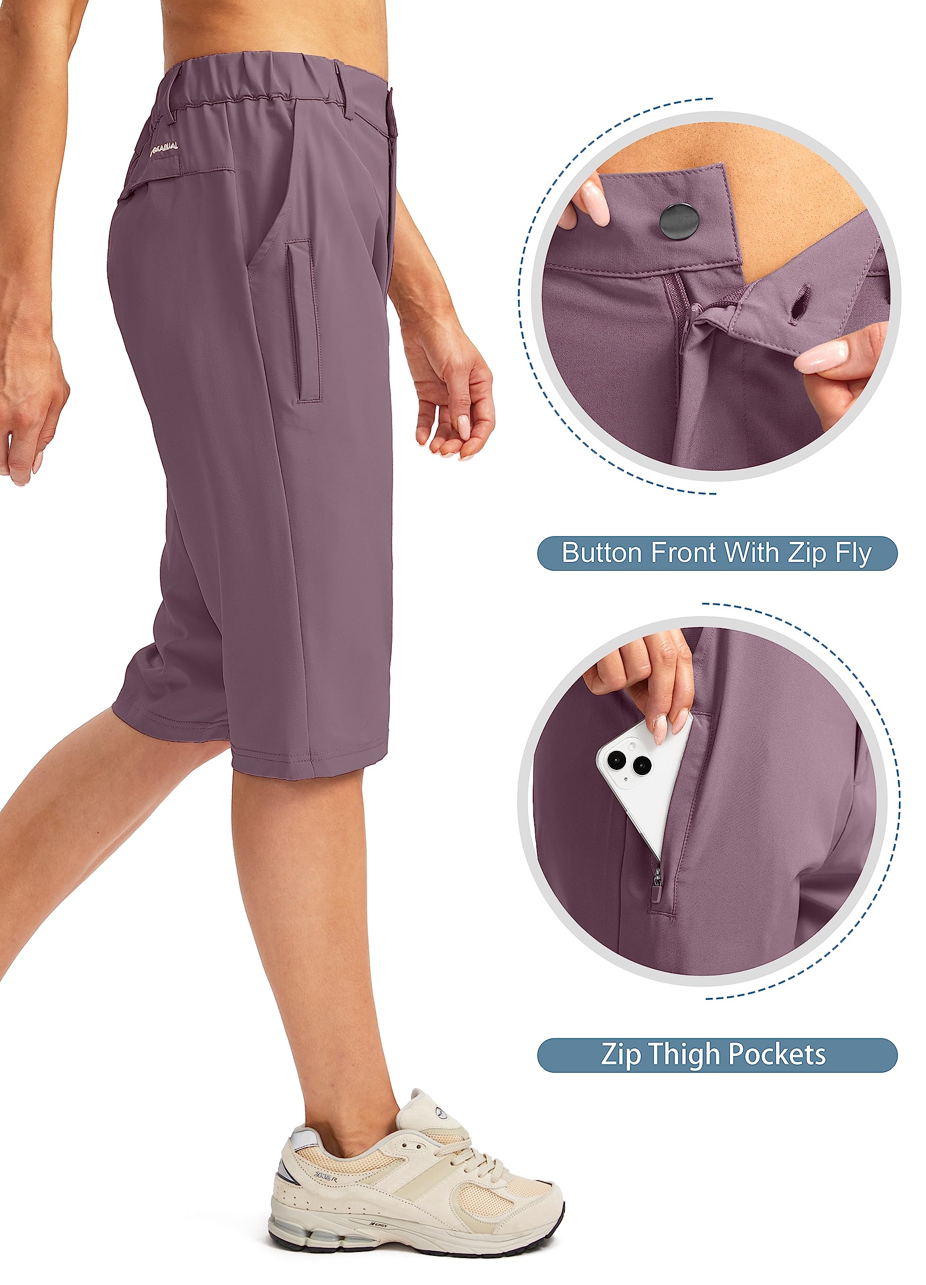 Women's Lightweight Quick-Dry Hiking Cargo Shorts - 13