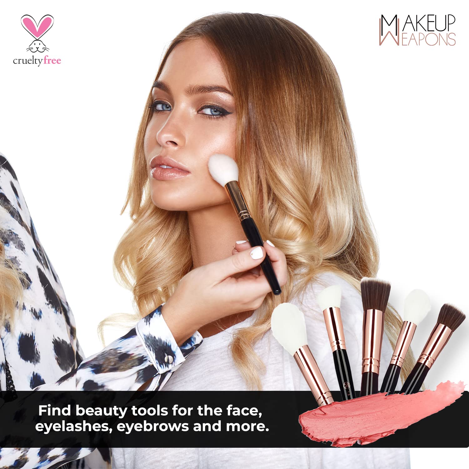 Professional 5-Piece Makeup Brush Set - Premium Fiber Brushes for Foundation, Powder, Concealer, Blush & Contouring | Face, Eye & Hair Makeup Tools with Beauty Blender | Perfect for Daily Makeup, Professional Salon & Travel
