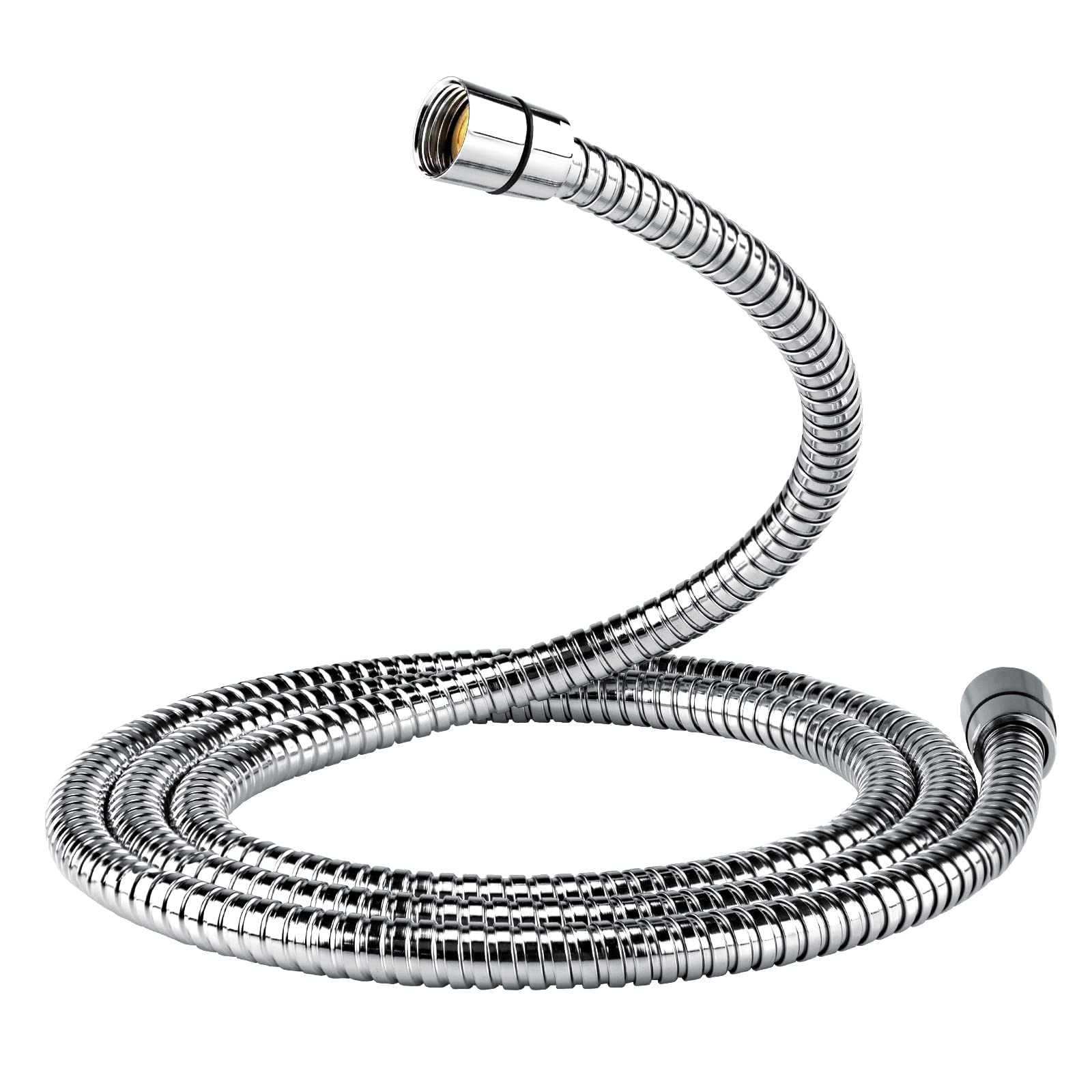 79 Inch Extra Long Stainless Steel Shower Hose with Brass Insert - Flexible Chrome Handheld Shower Head Replacement - Perfect for Bathroom, RV & Mobile Homes