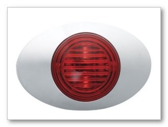 Grote 45772 M3 Series Red LED Clearance Marker Light - Heavy Duty Truck Trailer Marker Lights for Semi Trucks, RVs & Commercial Vehicles - Weatherproof & Durable Design