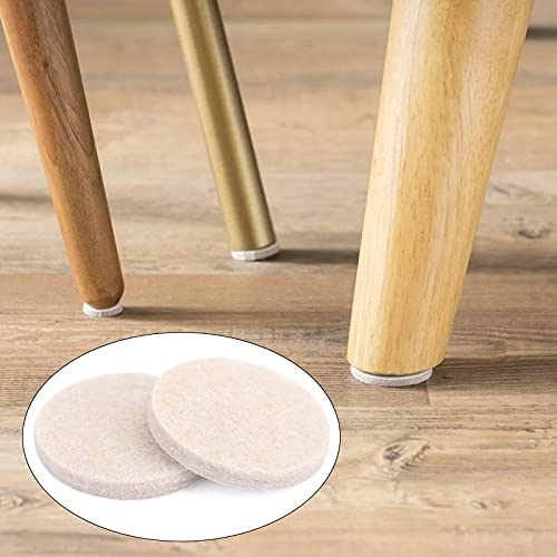 Artudatech 1 Inch Beige Self-Adhesive Furniture Felt Pads - 160 Pieces for Hardwood Floors, Chairs & Tables - Protect Floors from Scratches & Noise
