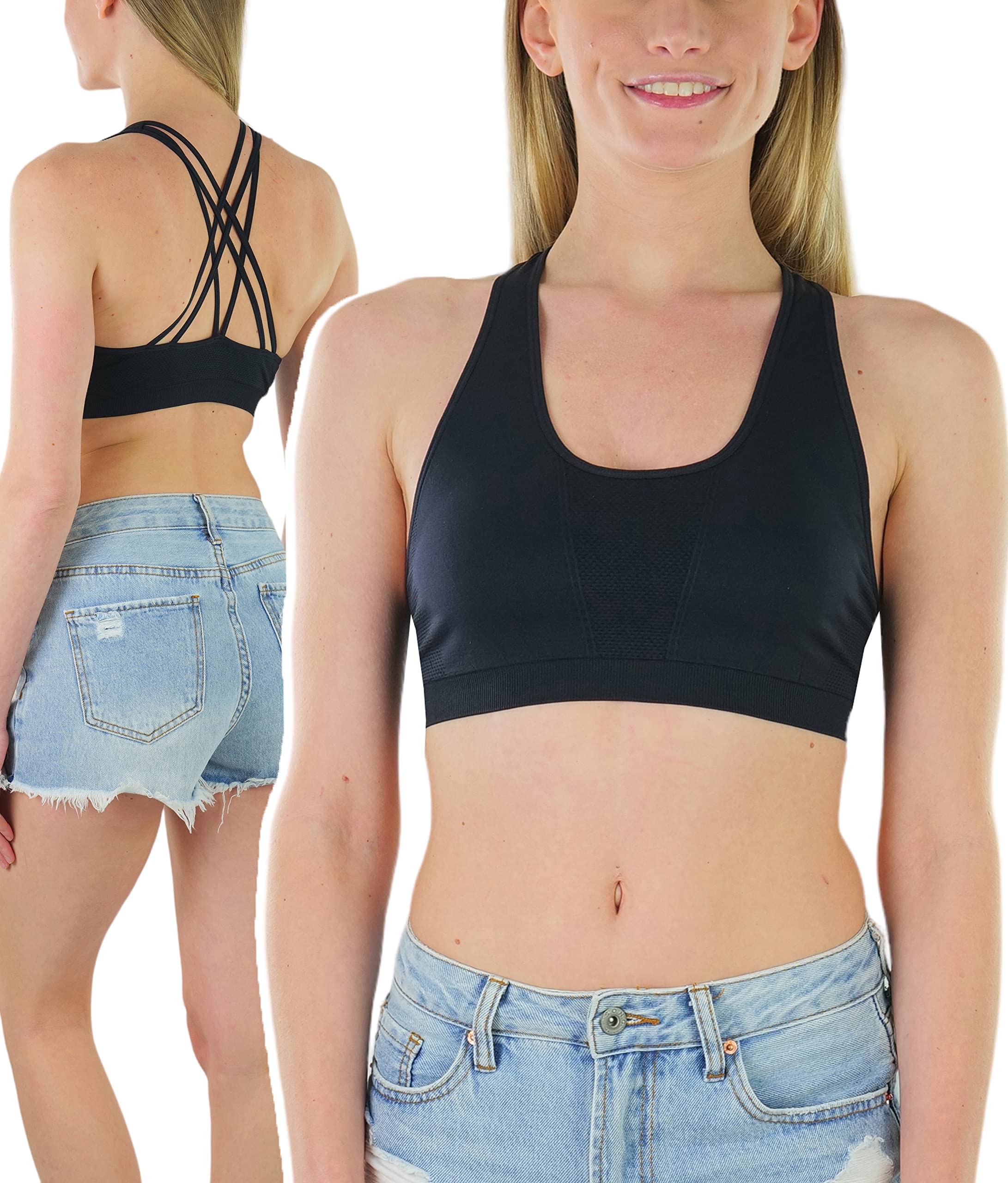 ToBeInStyle Women’s Seamless Wire-Free Sports Bras & Bralettes - Supportive Comfort for Yoga, Gym & Everyday Wear