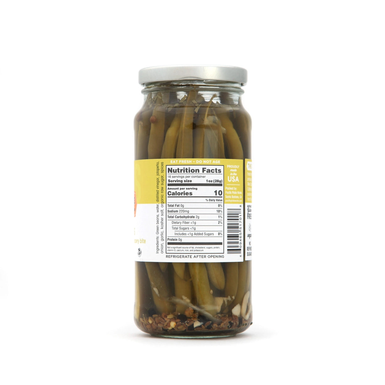 Spicy Pickled Green Beans - Crunchy & Tangy Jalapeño Flavored Vegetables | Perfect for Salads, Snacks & Charcuterie Boards