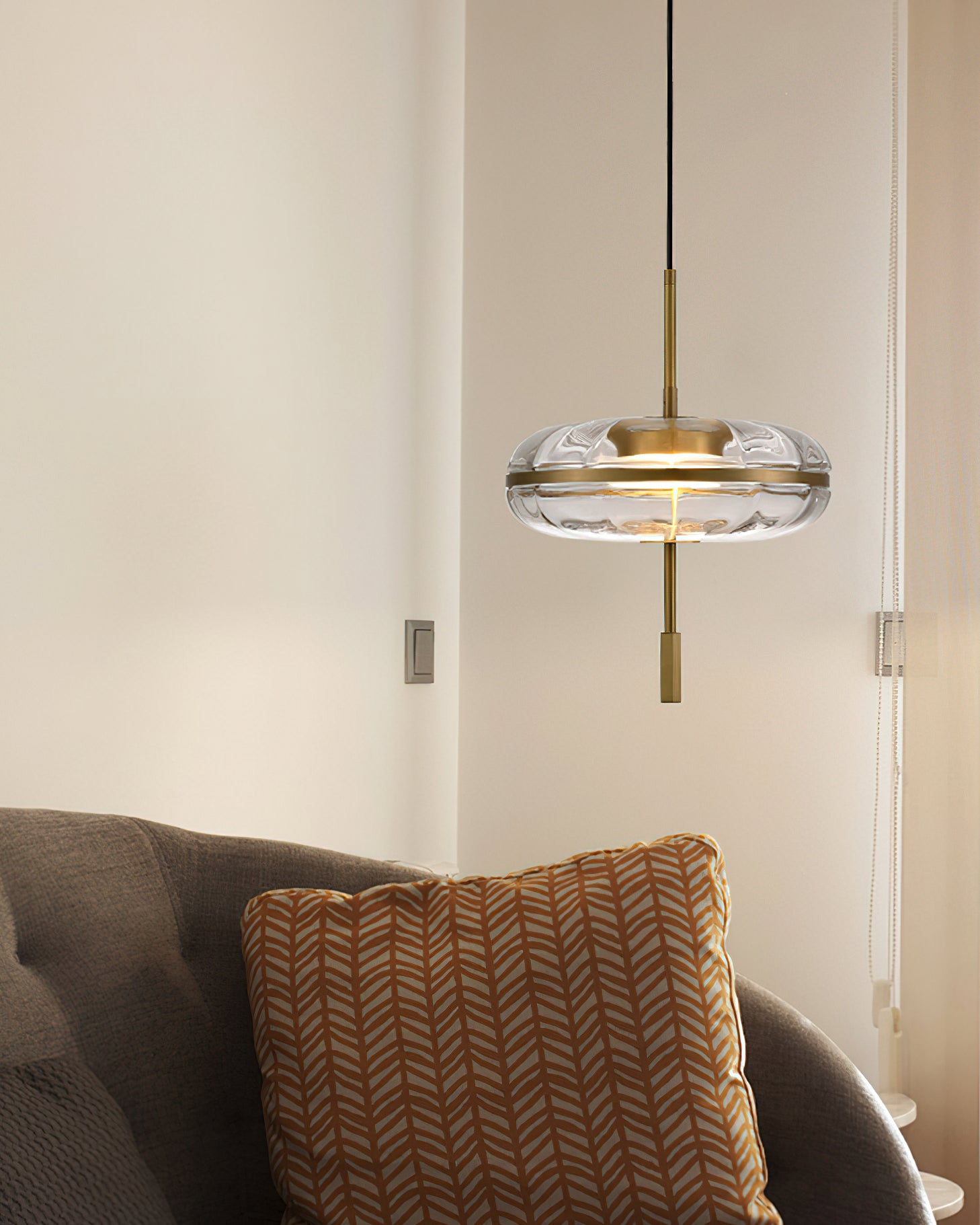 Jolie Pendant Lamp - Modern Hanging Light Fixture for Kitchen Island, Dining Room & Bedroom | Elegant Glass Ceiling Light with Adjustable Cord | Perfect for Home Decor & Interior Design