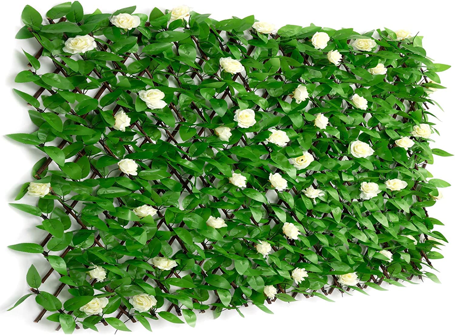DOEWORKS 4PCS Expandable Faux Ivy Privacy Fence Screen - Outdoor Balcony Patio Garden Backyard Decor, Natural Greenery Backdrop for Home, Wedding & Party Decorations