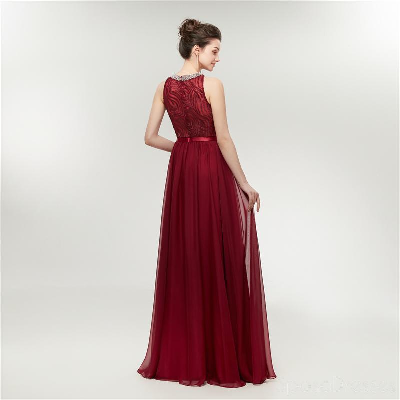 Elegant Red Beaded Long Evening Prom Dress for Women - Perfect for Formal Parties, Homecoming, and Special Occasions | Style 12002