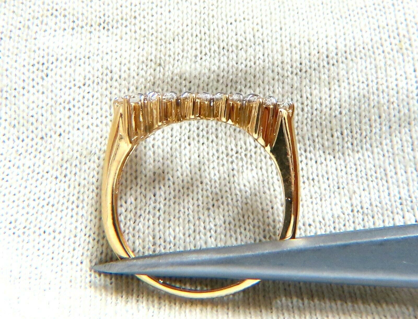 0.50ct Natural Staggered Diamond Flat Band Ring in 14K Gold - Elegant Wedding Band, Anniversary Gift & Everyday Jewelry for Women