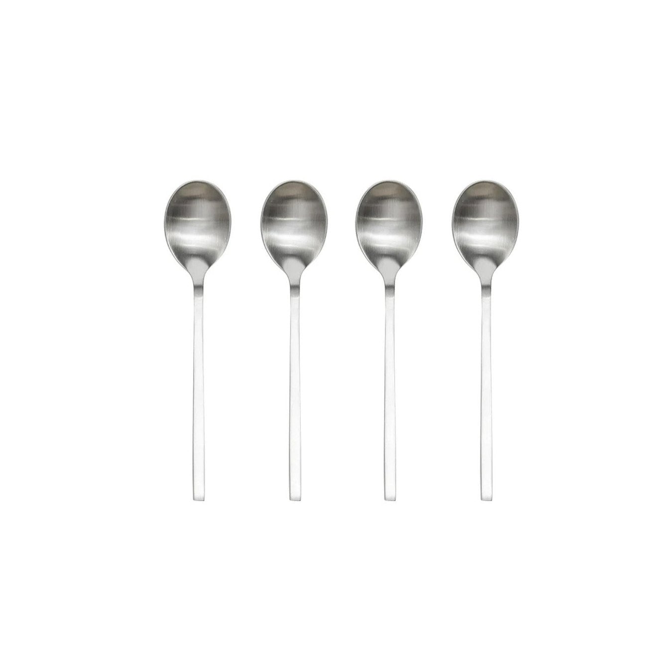 OYOY Yuka Stainless Steel Spoons - Set of 4 - Durable & Elegant Flatware for Dining, Kitchen & Restaurant Use