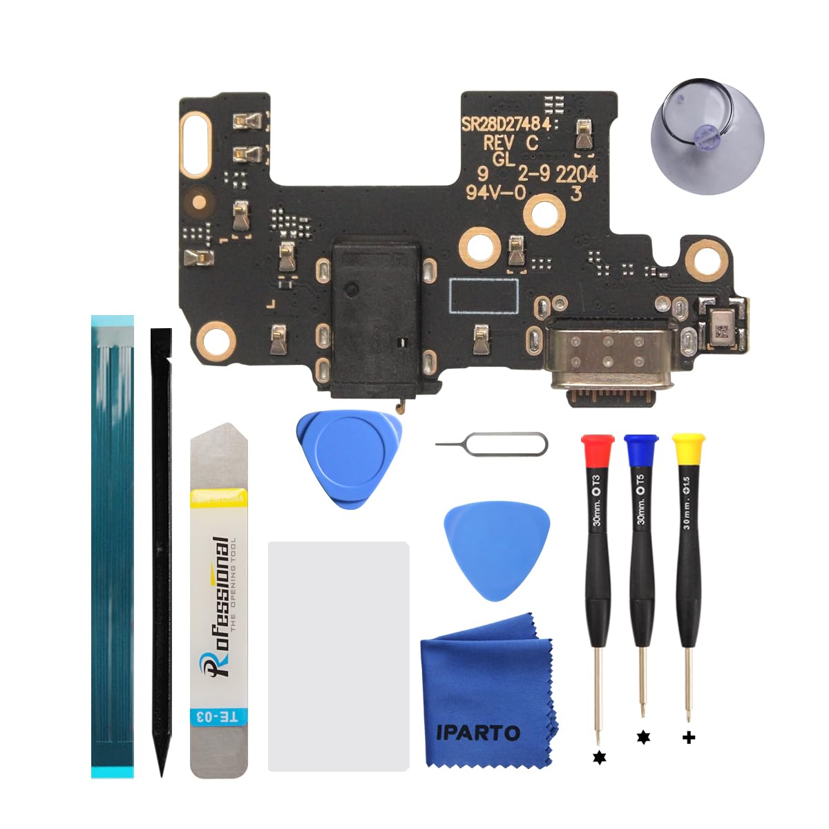Motorola Moto G Stylus 5G 2022 Charging Port Replacement Kit - USB Flex Dock Connector with Tools for XT2215 Model | Fix Charging Issues at Home or Office