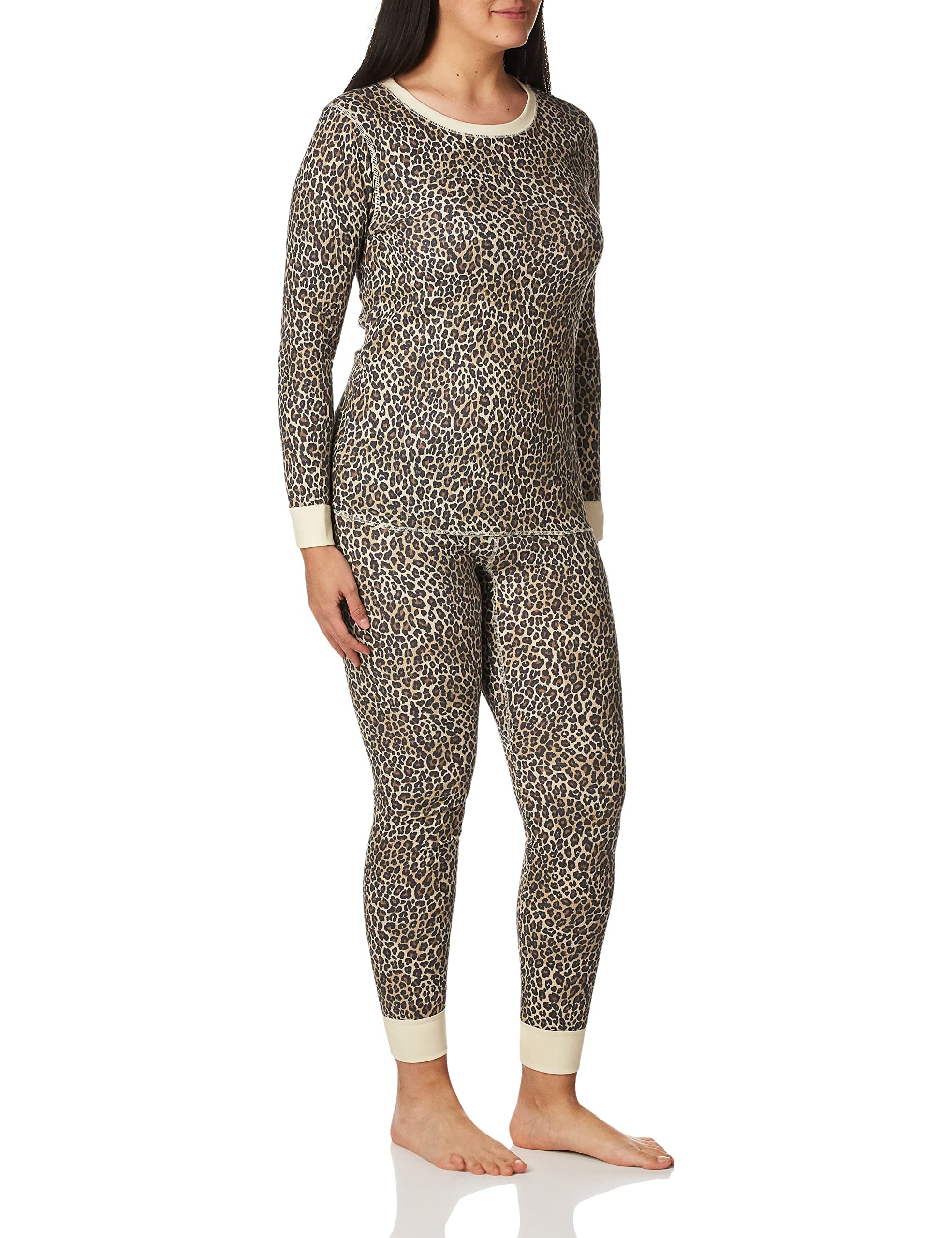 Fruit of the Loom Women's Micro Waffle Premium Thermal Set - Soft Fleece-Lined Winter Pajamas for Cozy Nights & Lounging at Home