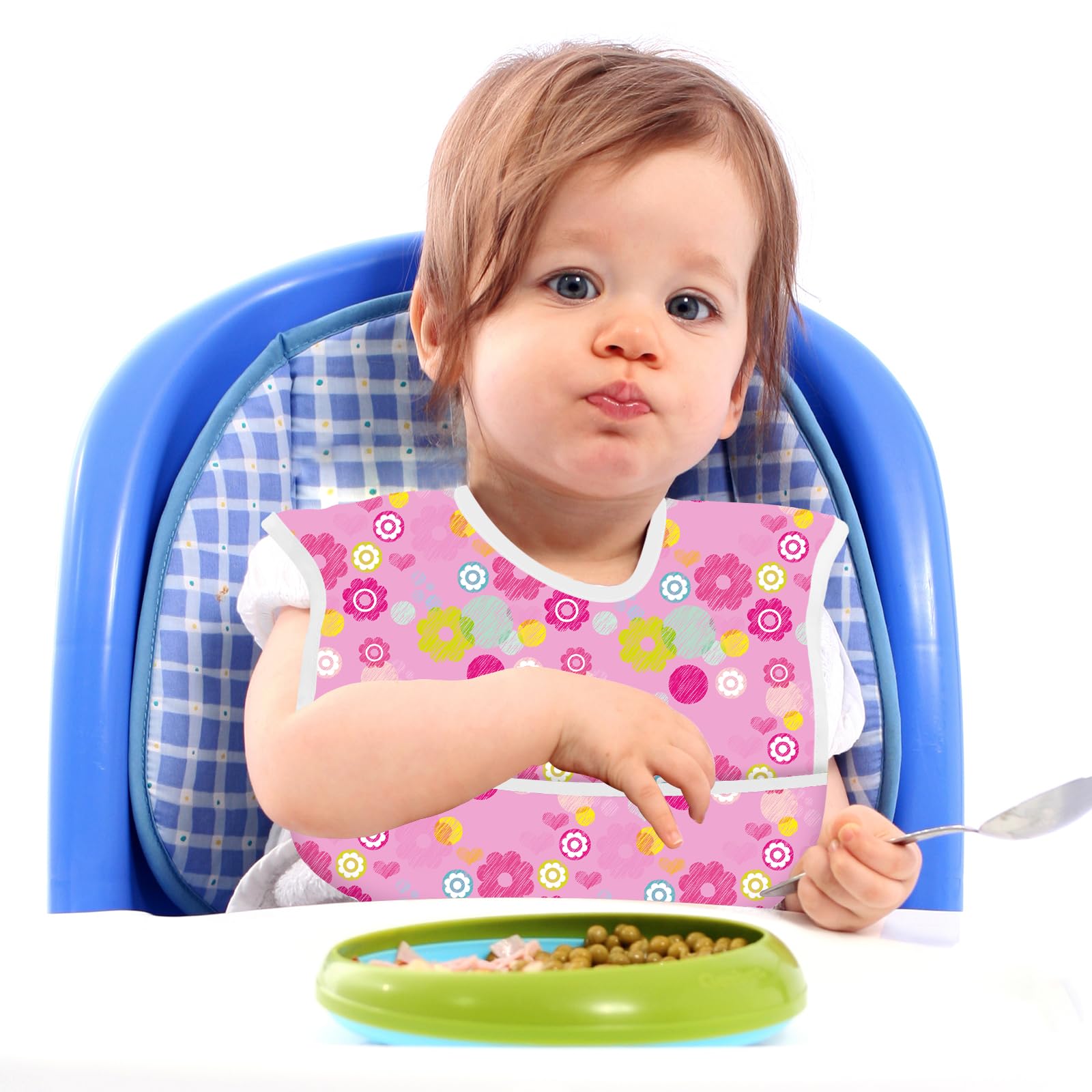 Waterproof Baby Bibs for Boys & Girls - Mess Proof Feeding Apron with Adjustable Neck - Essential Travel & Home Use for Toddlers & Infants - Perfect for Mealtime, Snacks & On-the-Go Feeding