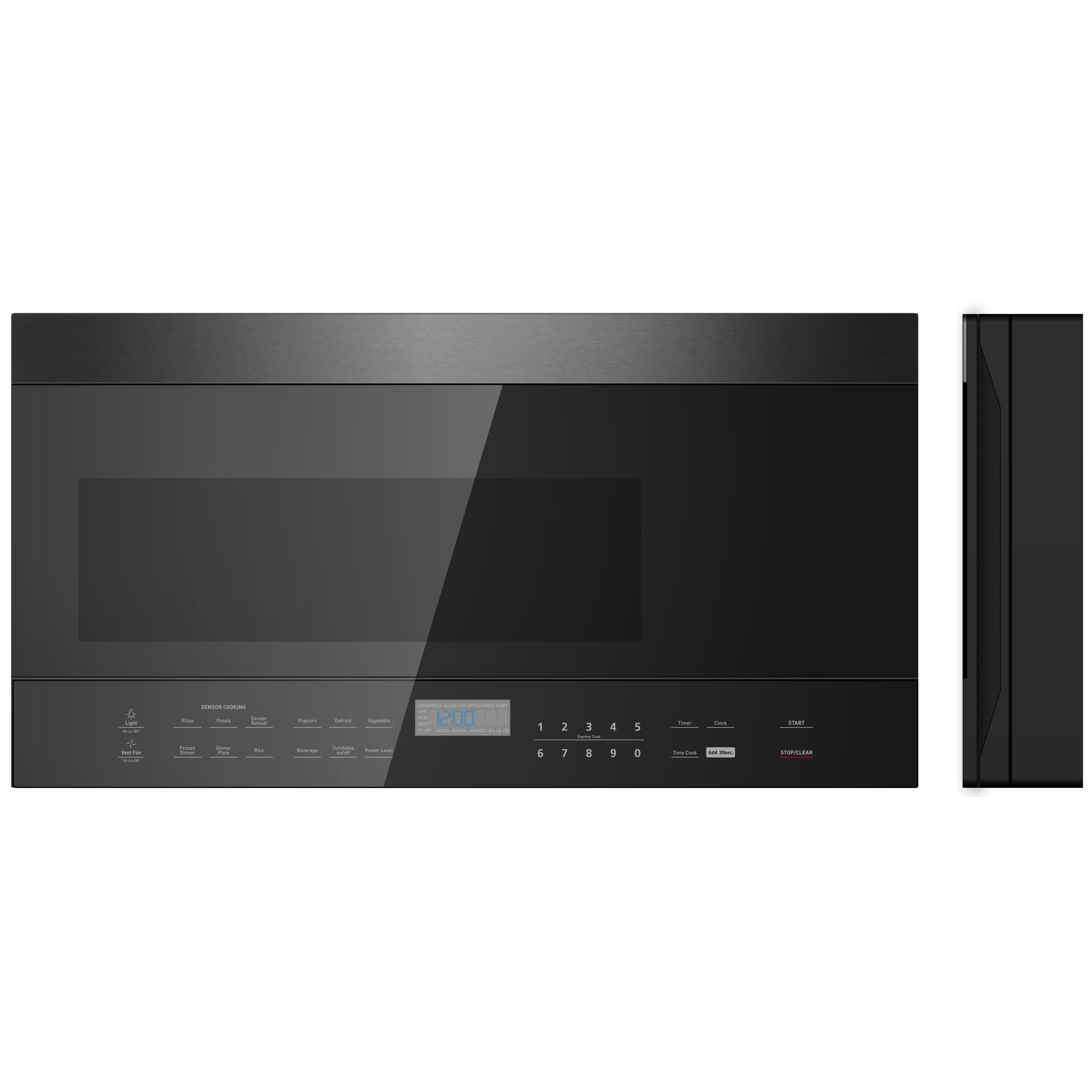 Black+Decker 1.6 Cu. Ft. 1000 Watt Over The Range Microwave Oven with LED Display & Child Safety Lock - Black Stainless Steel - Perfect for Kitchen, Small Spaces & Family Homes