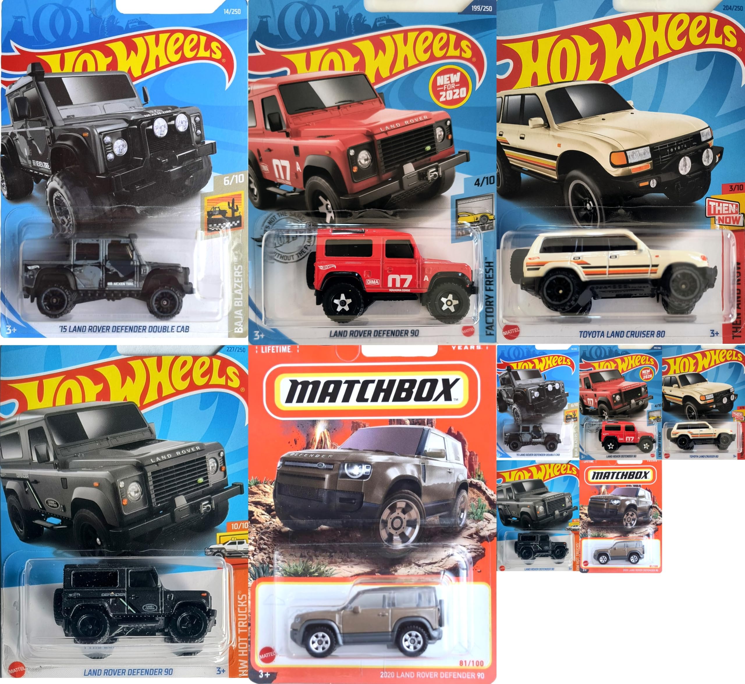 Hot Wheels Matchbox Land Rover Range Rover 5 Car Set - Die-Cast Toy Cars Collection for Kids & Collectors | Perfect for Playtime, Gifts & Display