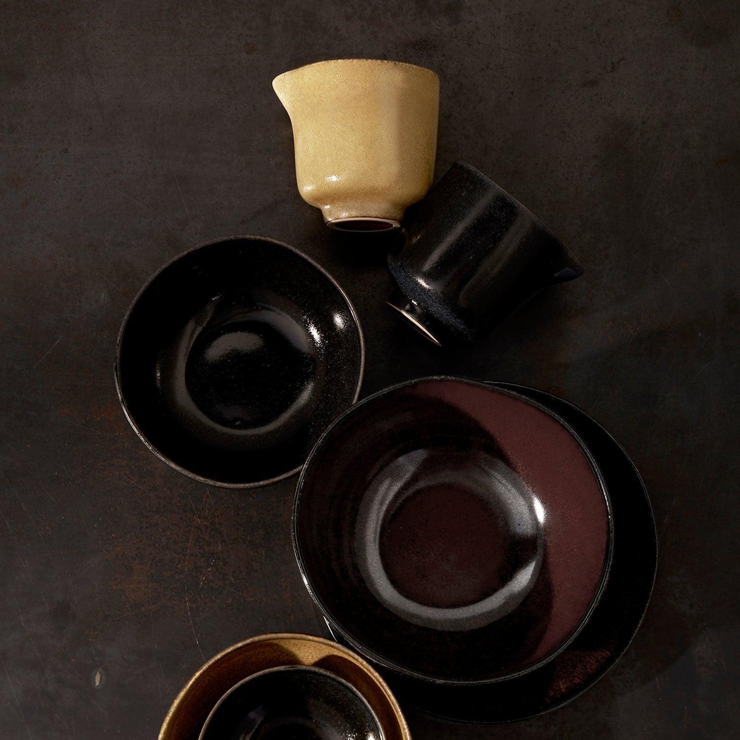 Premium Terra Sauce Server with Genuine Leather Handle - Elegant Condiment Dispenser for Dining, Entertaining & Gourmet Cooking