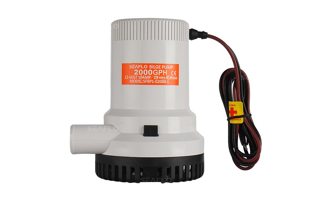 Seaflo 01 Series 2000 GPH Bilge Pump - High Performance Marine Water Pump for Boats, Yachts & RV Water Drainage