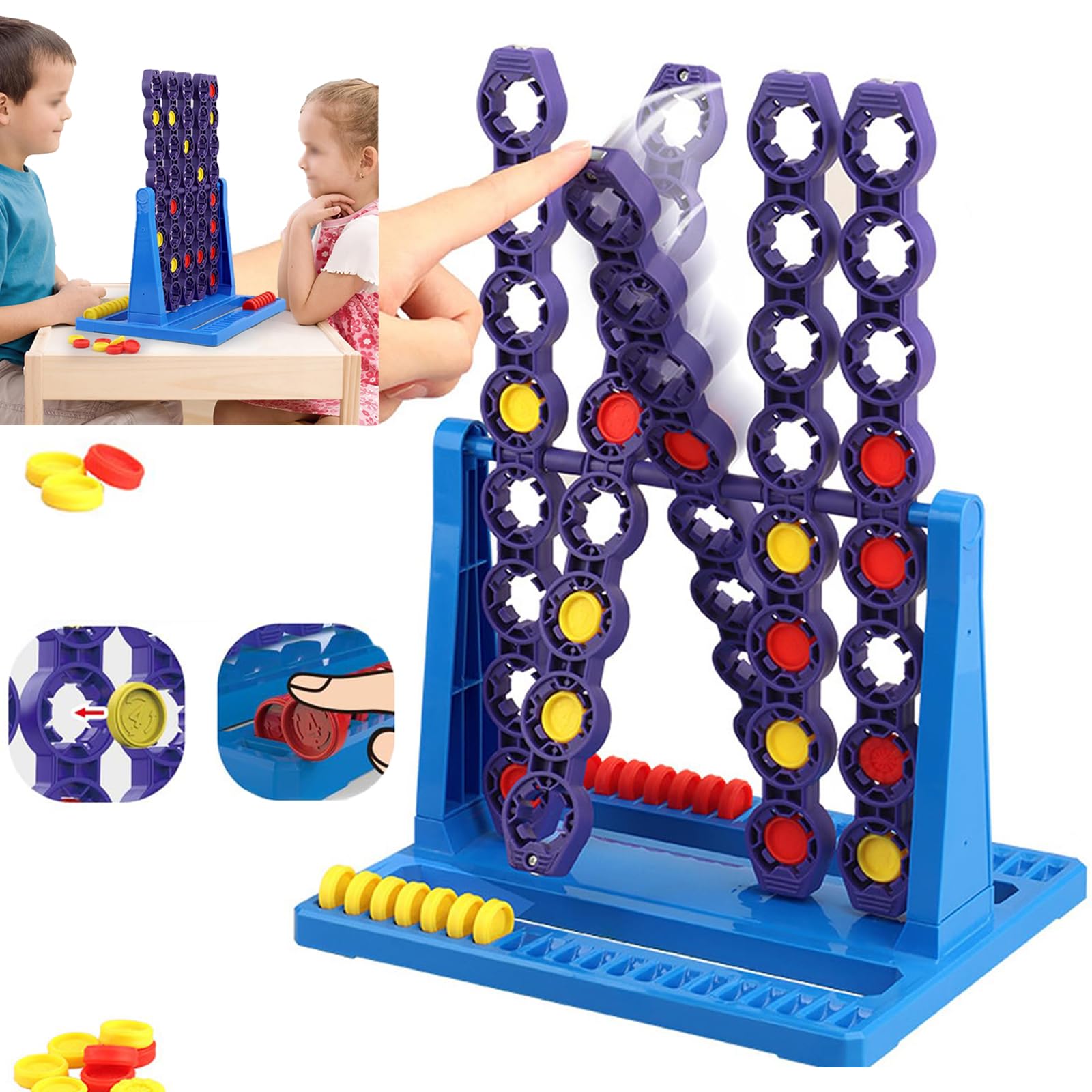 Connect Spin Game & 4 To Score Board Game Set - Fun Strategy Table Games for Kids and Adults - Perfect for Family Game Nights, Birthday Parties and Indoor Activities