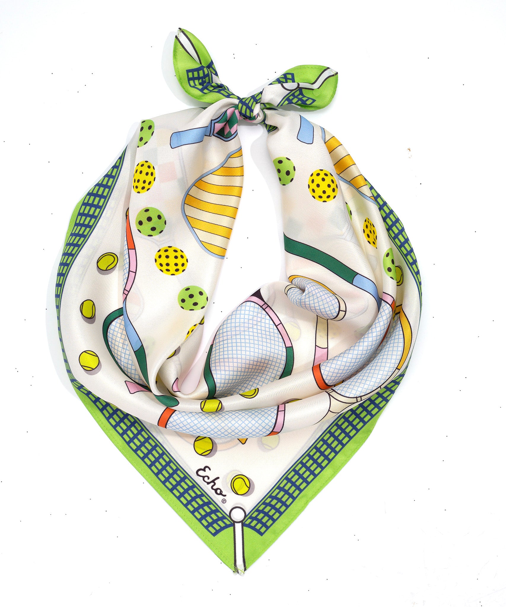 What A Racket Silk Bandana - Stylish Fashion Scarf for Women & Men - Soft Breathable Hair Accessory - Perfect for Outdoor Activities, Concerts & Everyday Wear