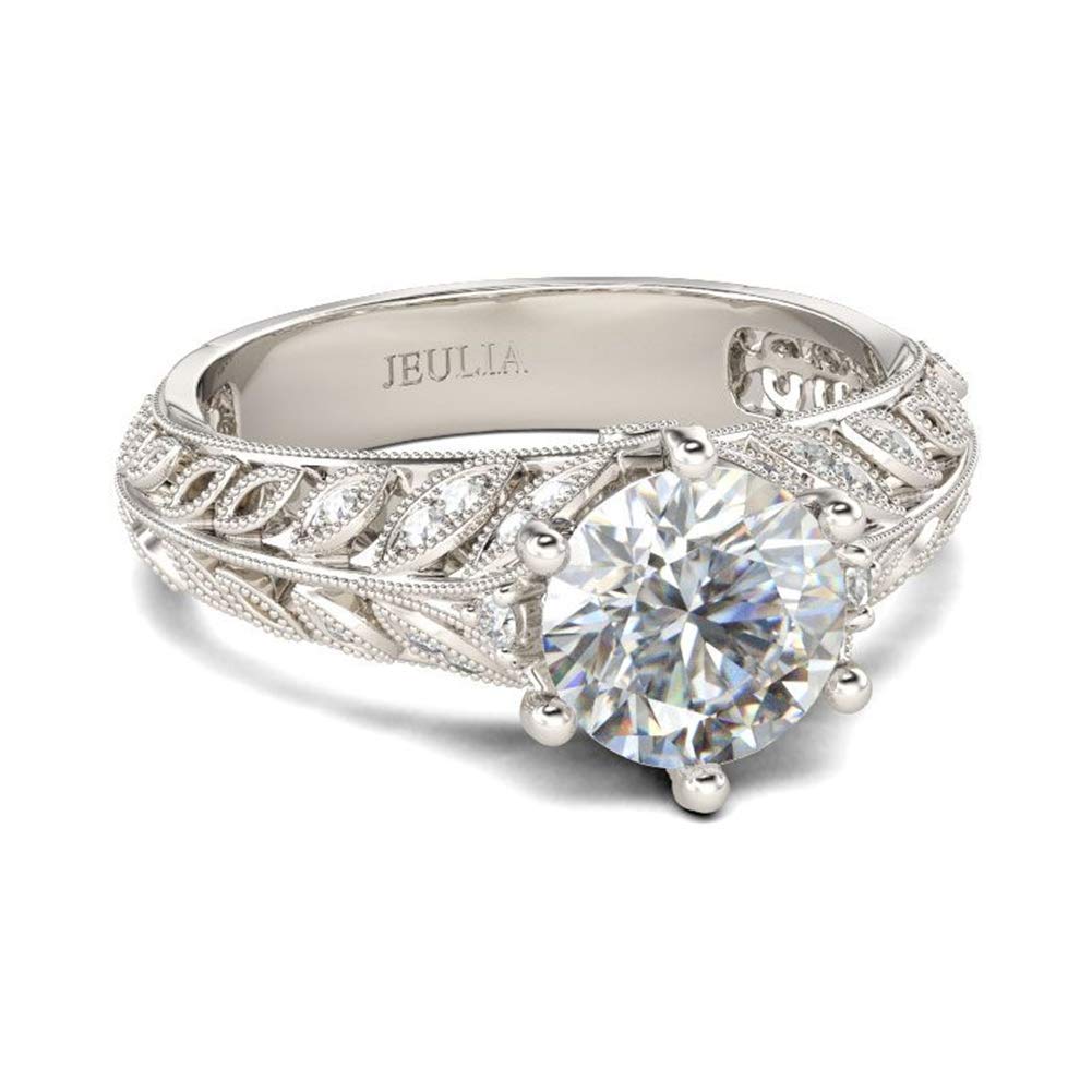 2 Carat Round Cut Cubic Zirconia Engagement Ring for Women - 925 Sterling Silver Wedding Band, Anniversary & Promise Ring with Jewelry Gift Box | Perfect for Proposals, Weddings, Anniversaries & Special Occasions
