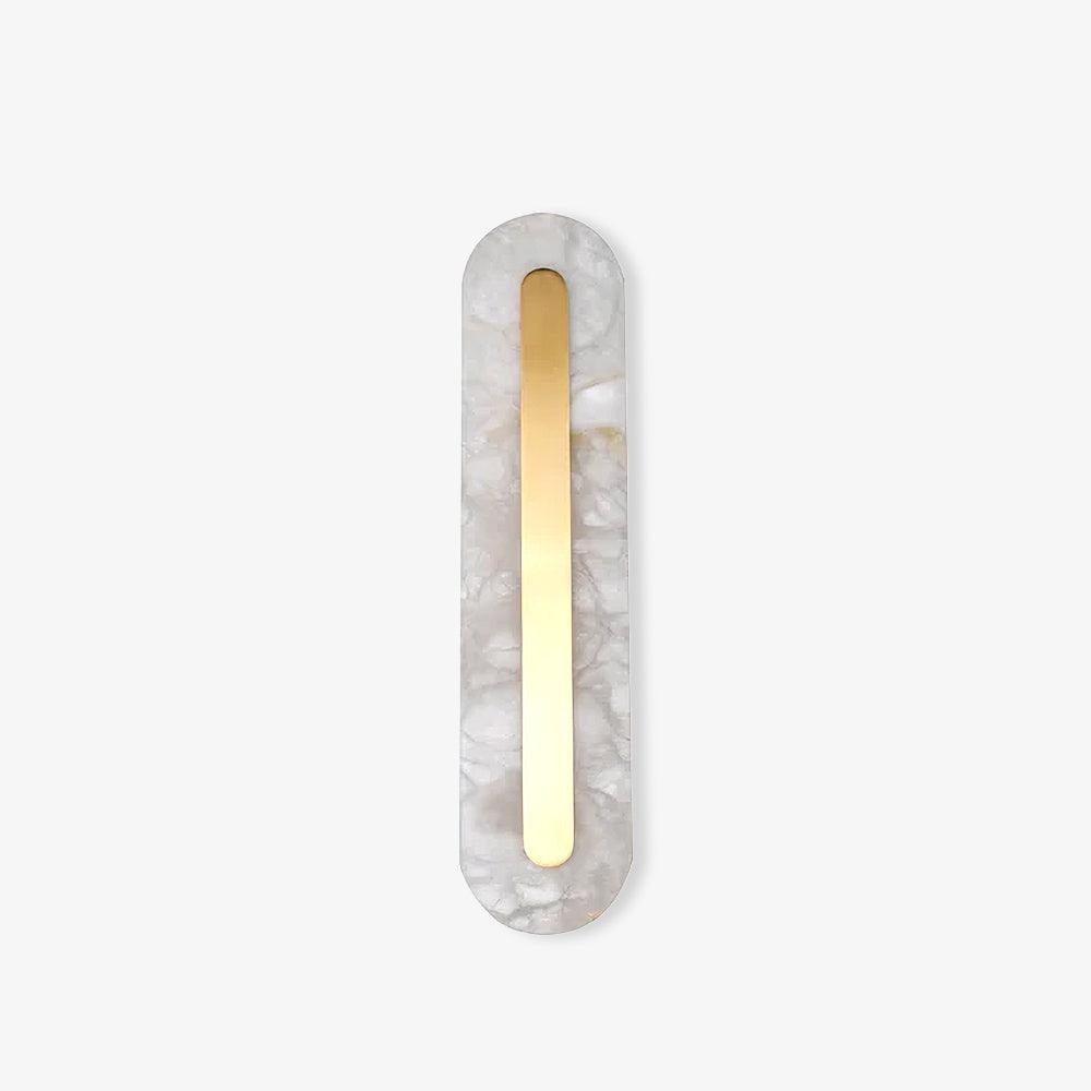 Modern Alabaster Rounded Wall Light Fixture - Elegant Indoor Sconce for Living Room, Bedroom & Hallway Lighting