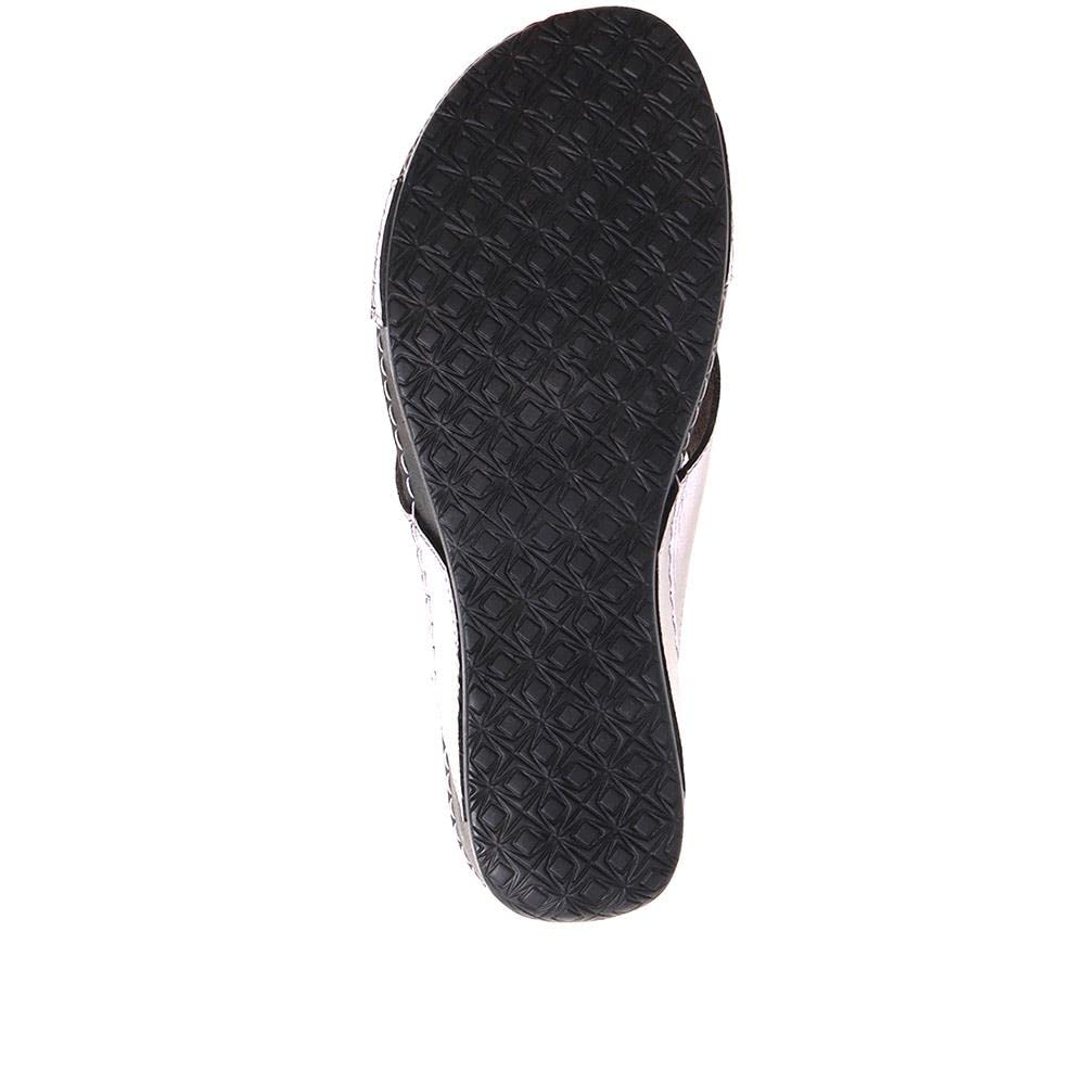 Women's Comfortable Mule Sandals with Cushioned Insole - Wide Width D/E Fit - Lightweight Summer Shoes for Walking, Beach & Casual Wear - Stylish Slip-On Sandals for All-Day Comfort