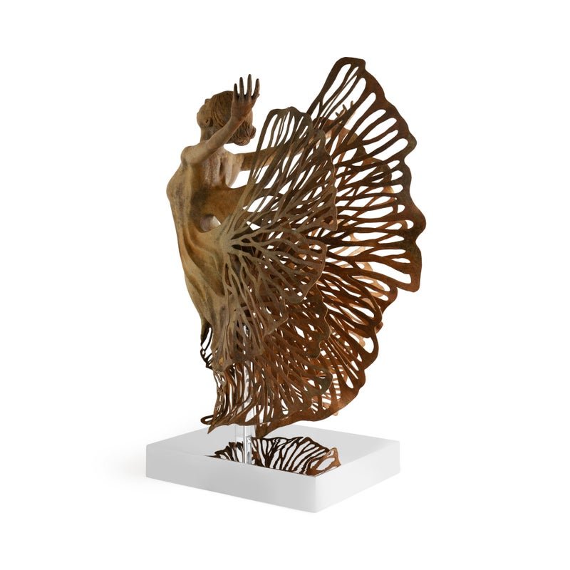 Ginkgo Fairy Sculpture - Handcrafted Home Decor, Unique Gift for Nature Lovers - Perfect for Living Room, Garden & Meditation Spaces