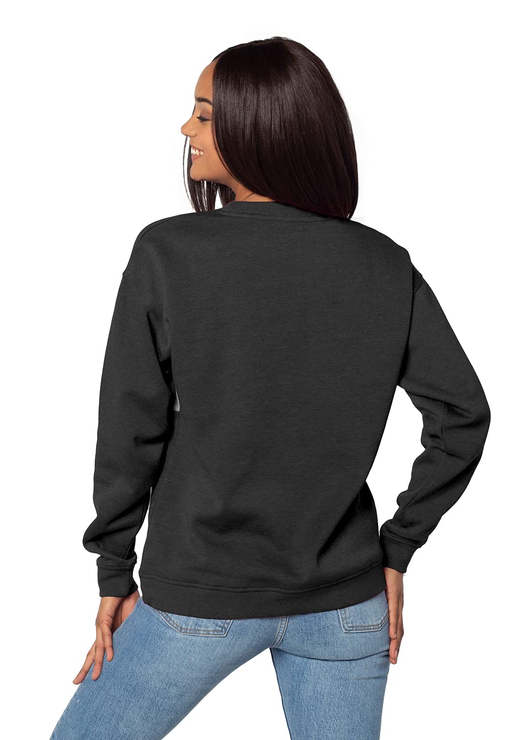 Chicka-D Women's Pennant Sweatshirt - Cozy Pullover for Casual Wear, Street Style & Fall Fashion | Soft Fleece Crewneck with Vintage Lettering