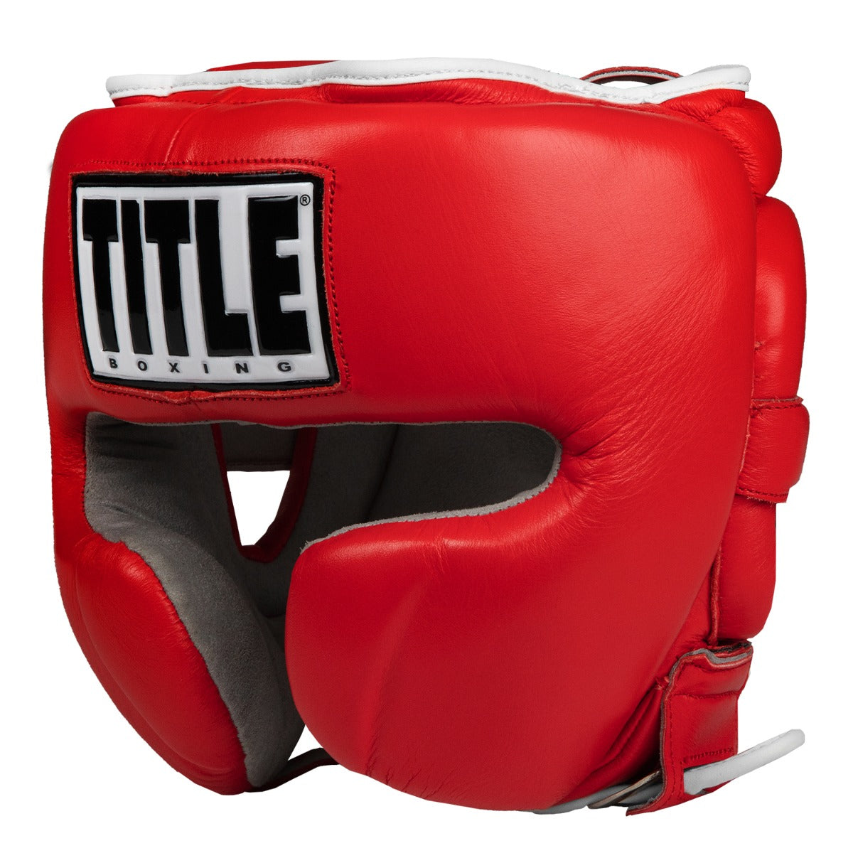 Premium TITLE Boxing Leather Sparring Headgear - Protective Training Gear for Boxing, MMA & Kickboxing - Ideal for Sparring, Competition & Fitness Training