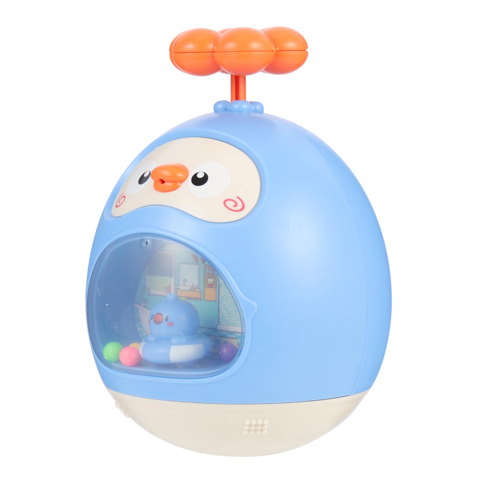 Vaguelly 3-Piece Tumbler Toy Set - Animal Shaped Bath & Beach Water Play Toys for Kids - Sky Blue ABS Plastic - Perfect for Pool, Bathtub & Outdoor Water Play