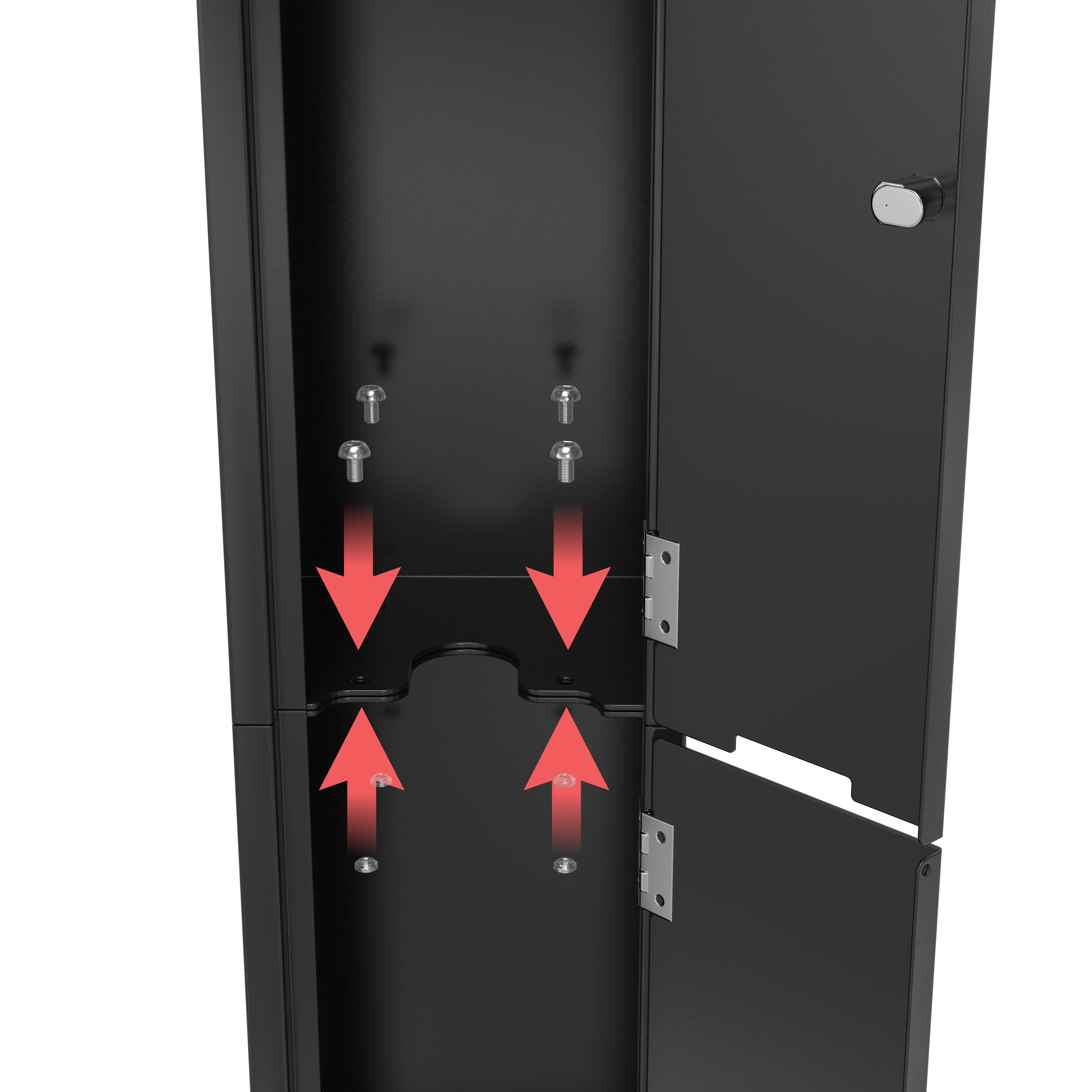 Premium Locking Floor Stand Kiosk with Security Enclosure - Secure Storage & Printer Shelf Compartment for Retail, Banking & Self-Service Terminals