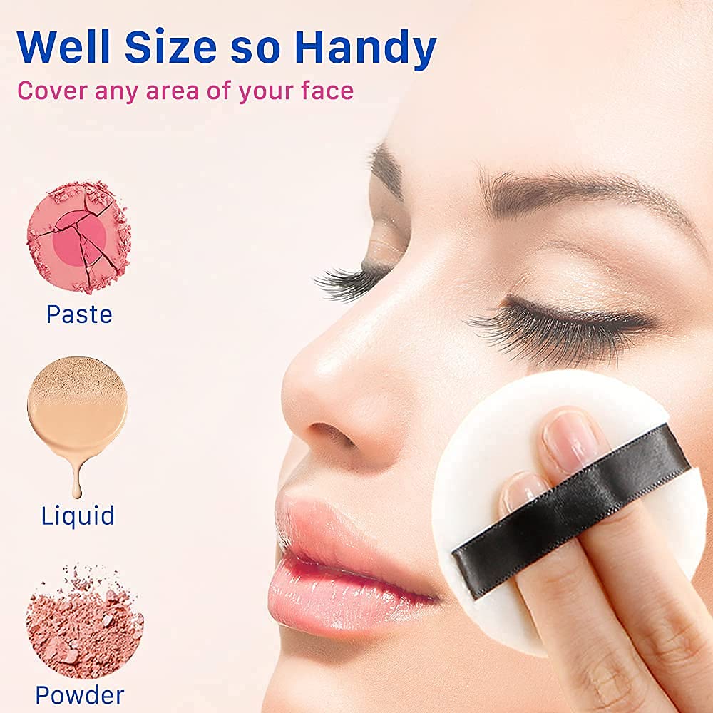 TWIREY Premium Makeup Sponge Set - 3 Pack Round Beauty Blender for Foundation, Powder & Concealer | Soft & Durable Facial Sponge Puff for Flawless Makeup Application | Perfect for Daily Use, Travel & Professional Makeup Artists