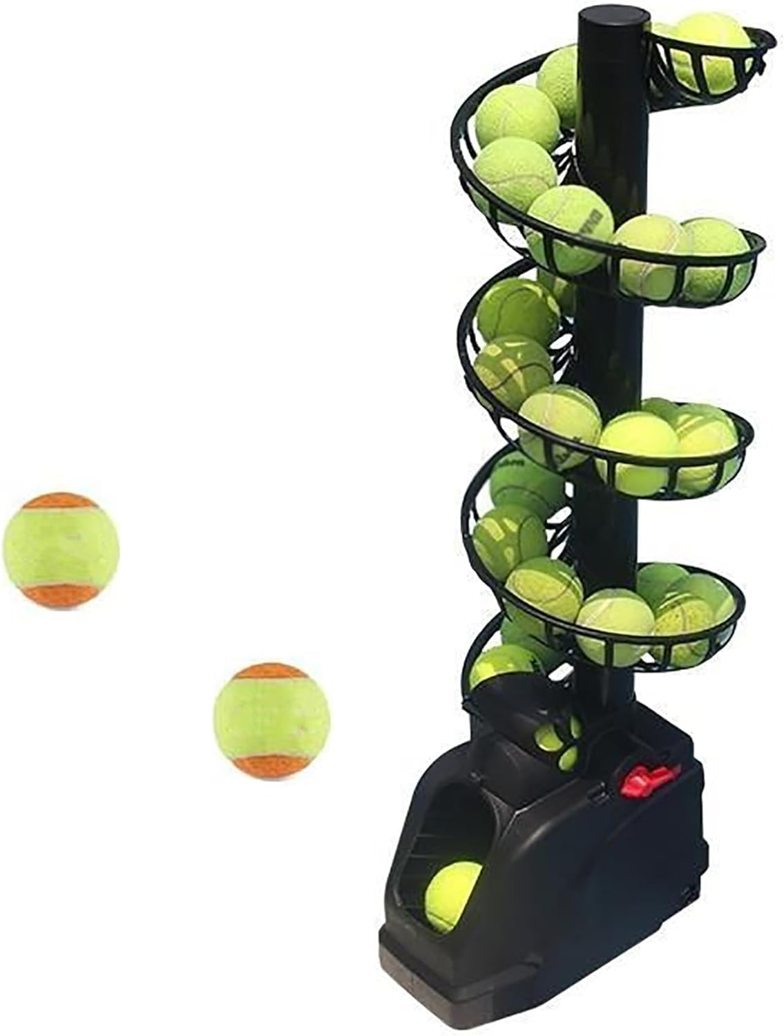 Automatic Tennis Ball Machine - Holds 30 Balls with Rotation Function | Perfect for Solo Training & Coaching | Improve Agility & Skills | Ideal for Backyard Practice, Tennis Courts & Coaching Sessions