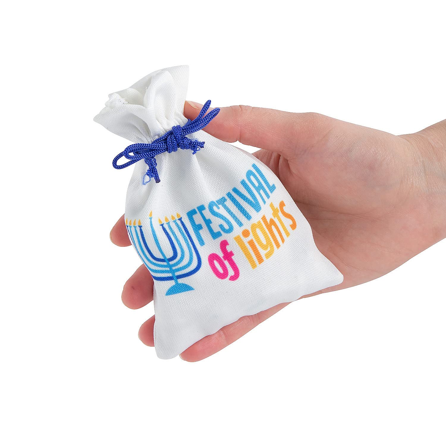 Hanukkah Canvas Treat Bags - 12 Pack Reusable Party Favor Bags for Hanukkah Gifts, Candy, and Goodies - Perfect for Holiday Celebrations and Kids' Parties