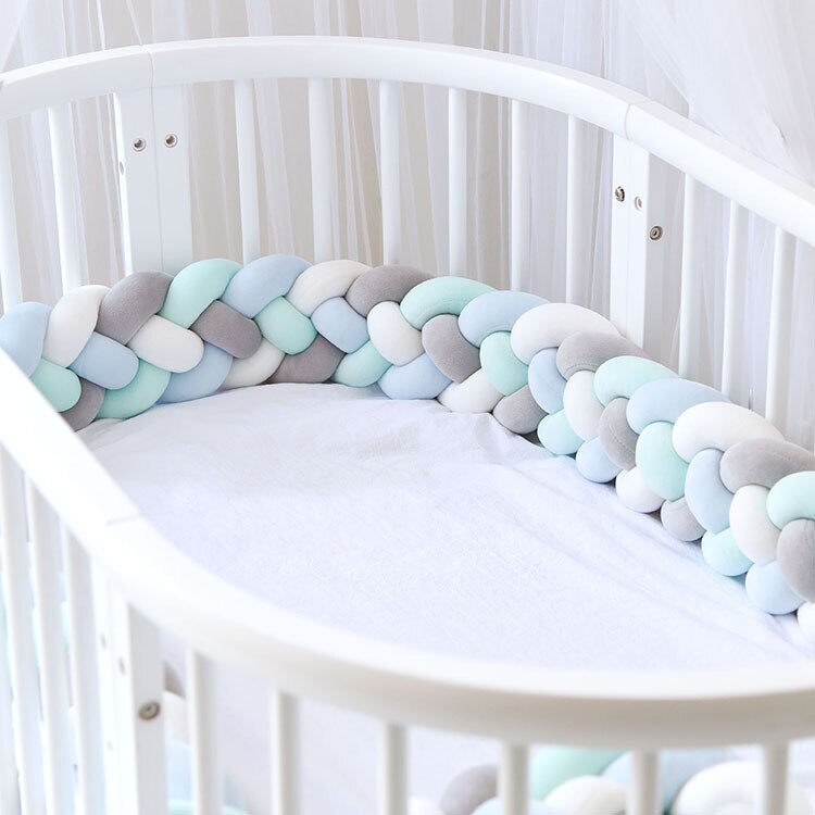 Soft Plush Baby Cot Bumper - Breathable Crib Bumper Pad for Toddlers & Infants | Safe Nursery Bedding for Boys & Girls | Perfect for Newborns, Daycare & Nursery Decor