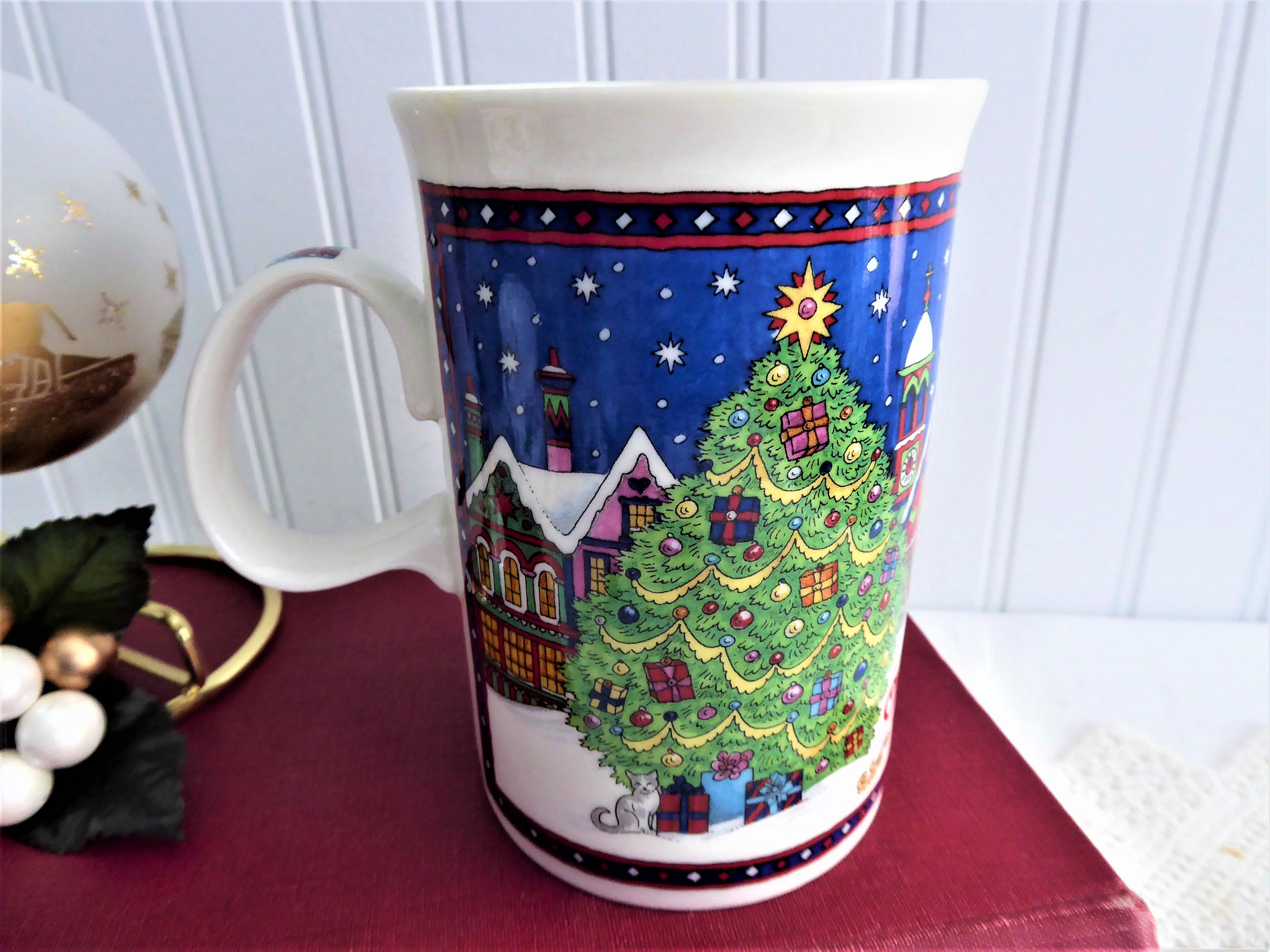 Dunoon Father Christmas Mug 2000 - Sue Scullard Santa Claus Stoneware Coffee Cup - Perfect for Holiday Gifts & Christmas Morning Coffee