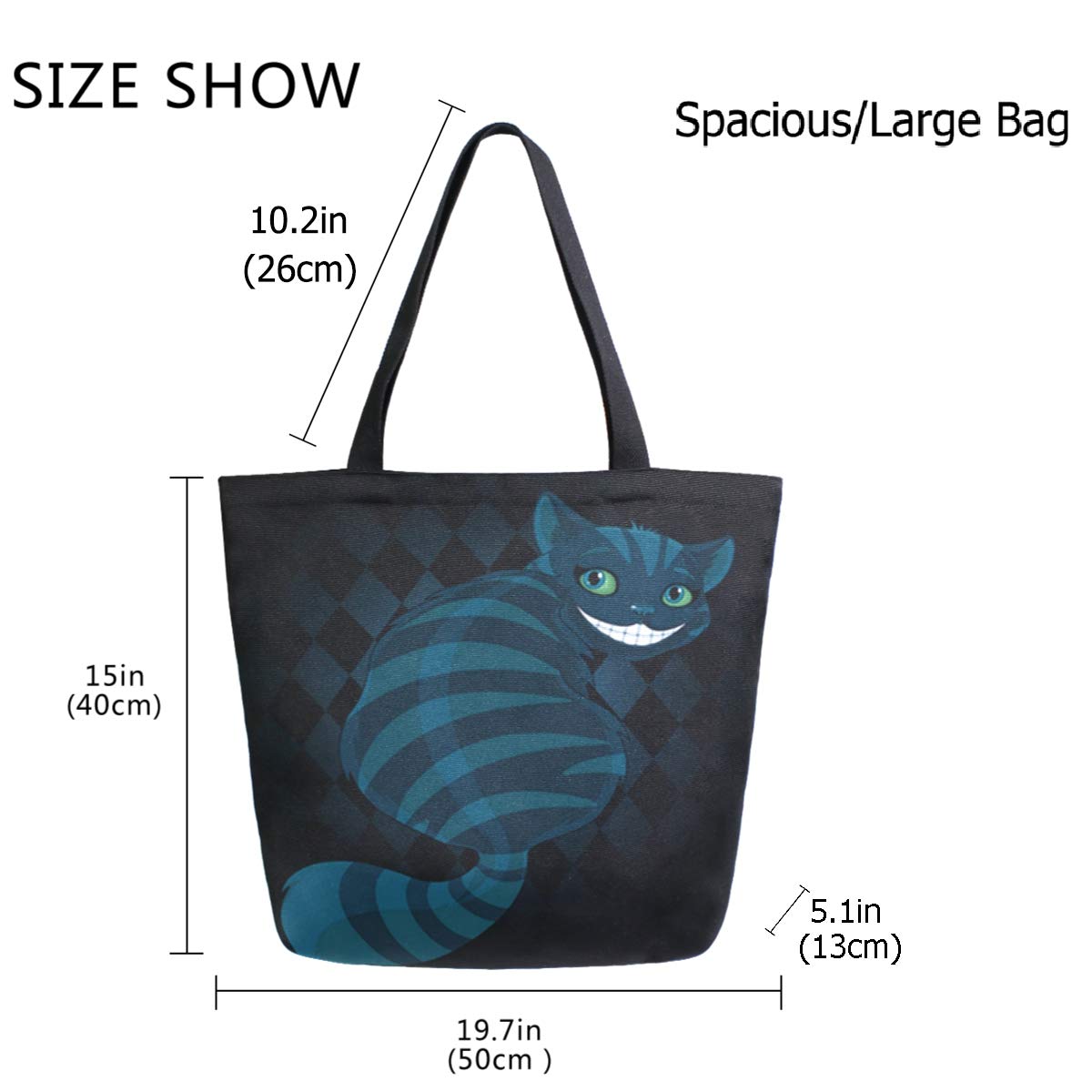 Stylish Large Tote Bag for Women - Cute Pattern Oversized Shoulder Bag - Perfect for Beach, Travel, Gym, Grocery Shopping & Daily Use