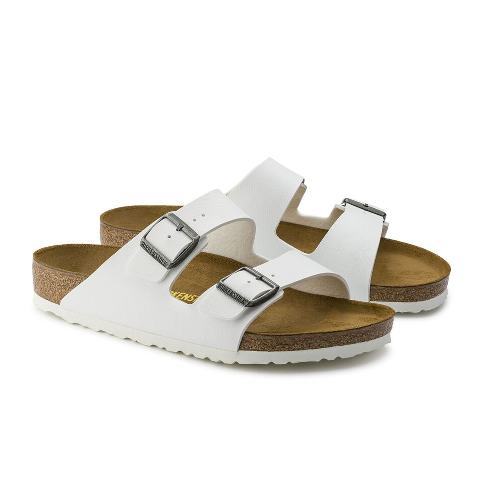 Birkenstock Arizona Narrow Slide Sandals for Women - White Birko-Flor Comfort Footbed | Perfect for Casual Wear, Beach, and Summer Outfits