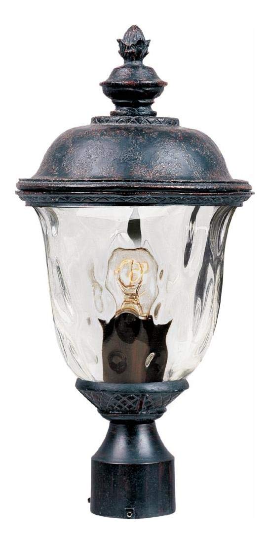 Vintage Oriental Bronze Water Glass Post Light - Outdoor Wall Sconce for Porch, Garden & Patio Lighting