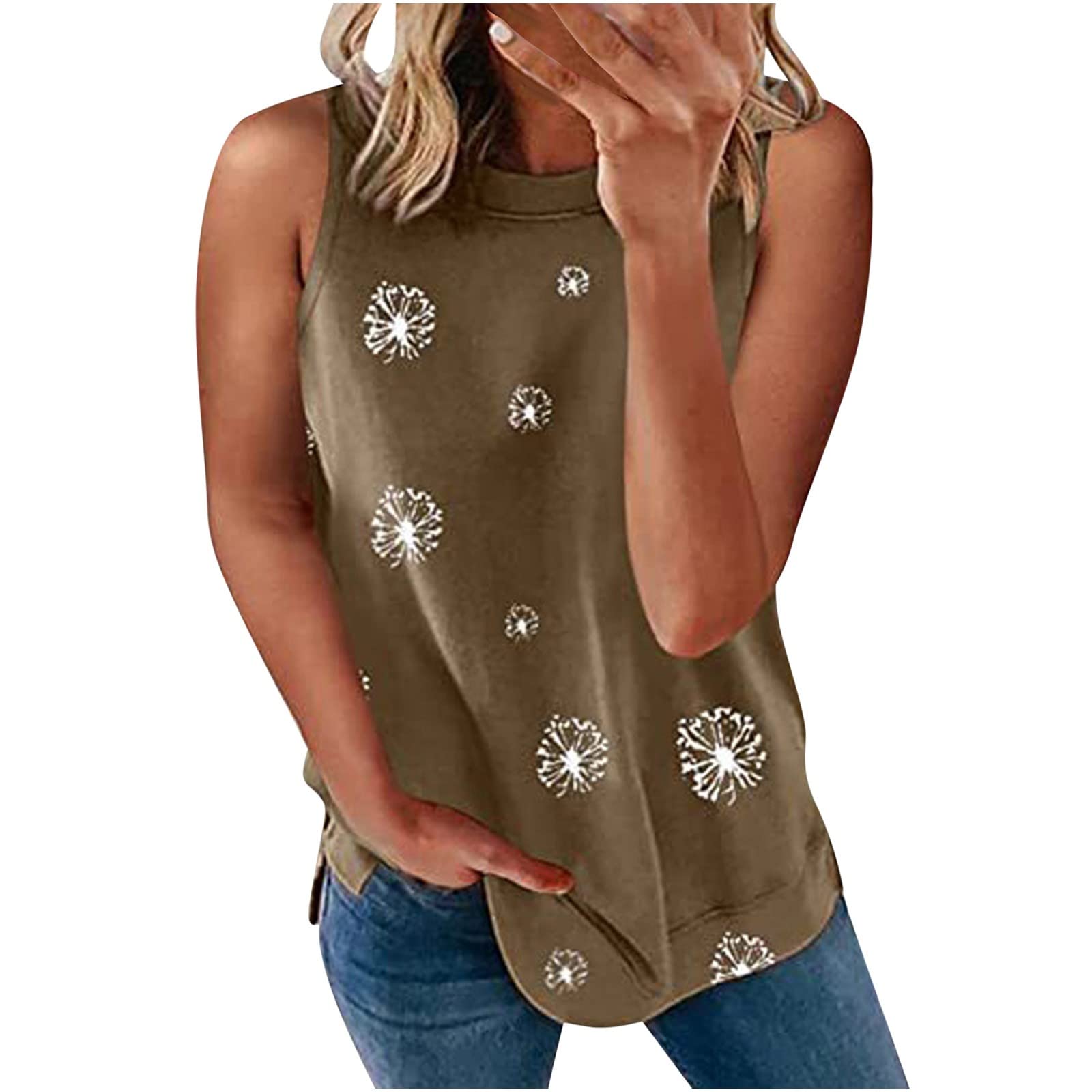 Ongmies Women's Sleeveless Tank Tops - Stylish Casual Blouses & Graphic Tees for Spring 2022 | Perfect for Summer Outfits, Layering & Office Wear