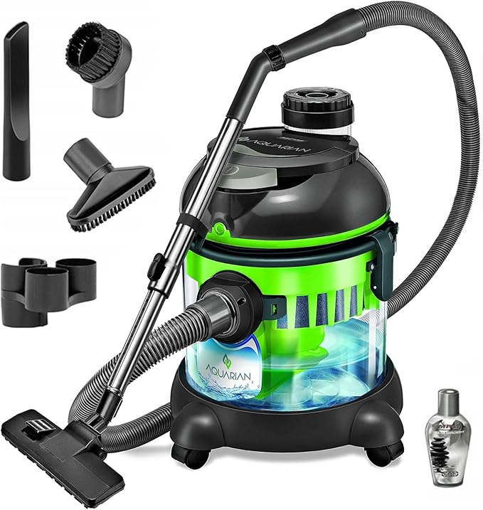 MPM MOD 30 Cylinder Vacuum Cleaner - 2400W Powerful Bagless Wet/Dry Vacuum for Home & Workshop Cleaning - Ideal for Carpets, Hard Floors, and Liquid Spills