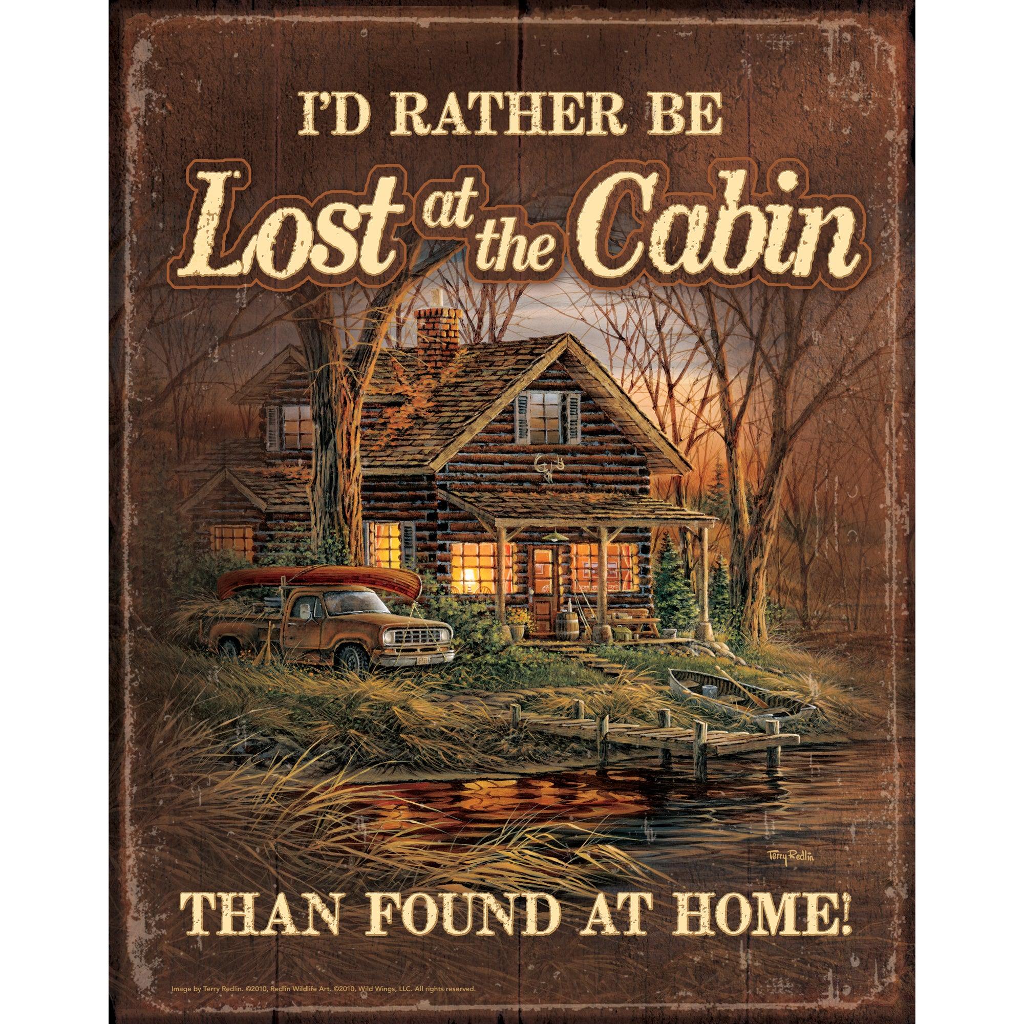 Vintage 'I'd Rather Be Lost' Tin Sign - Retro Metal Wall Decor for Home, Bar, Garage & Man Cave - Perfect for Outdoor & Indoor Use